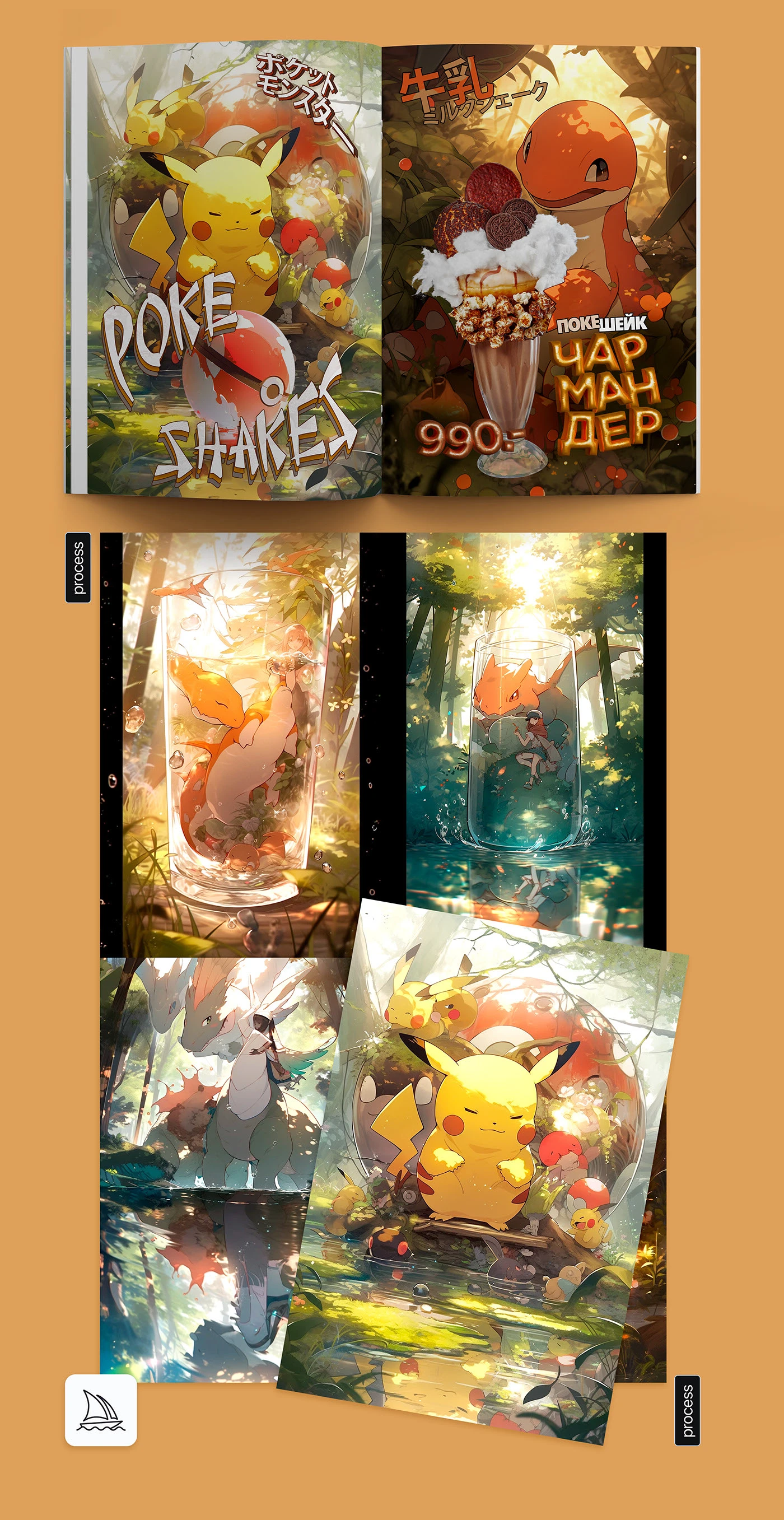 Дизайн карты бара для ОмНомНом в нейросети Midjourney — Изображение №14 — Иллюстрация, Графика на Dprofile