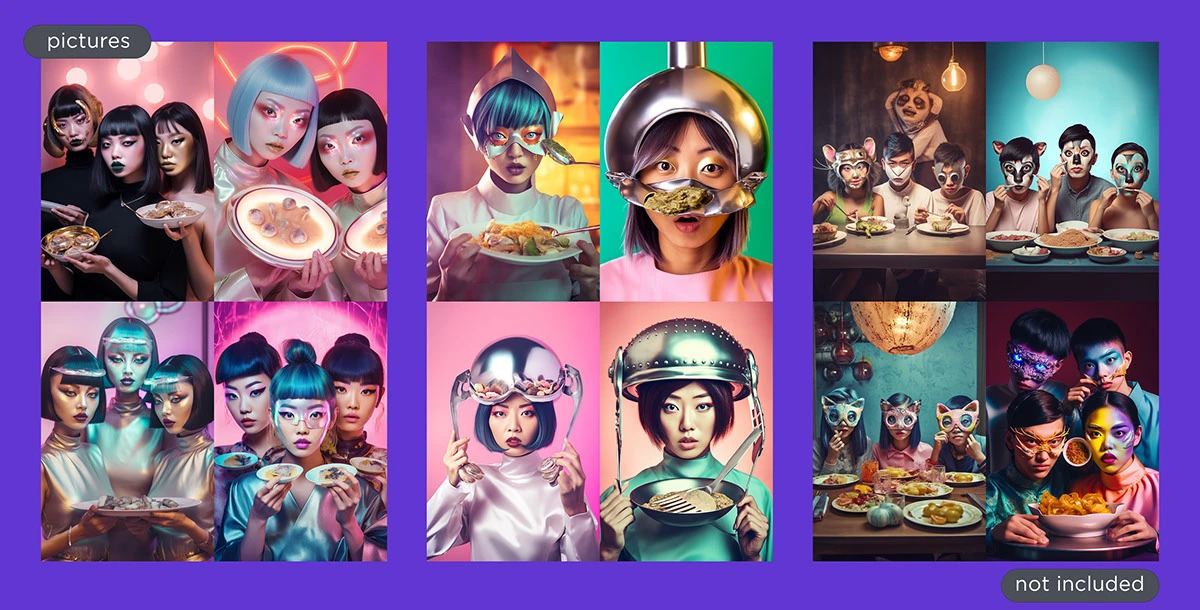 Дизайн меню для ОмНомНом в нейросети Midjourney — Изображение №10 — Графика на Dprofile