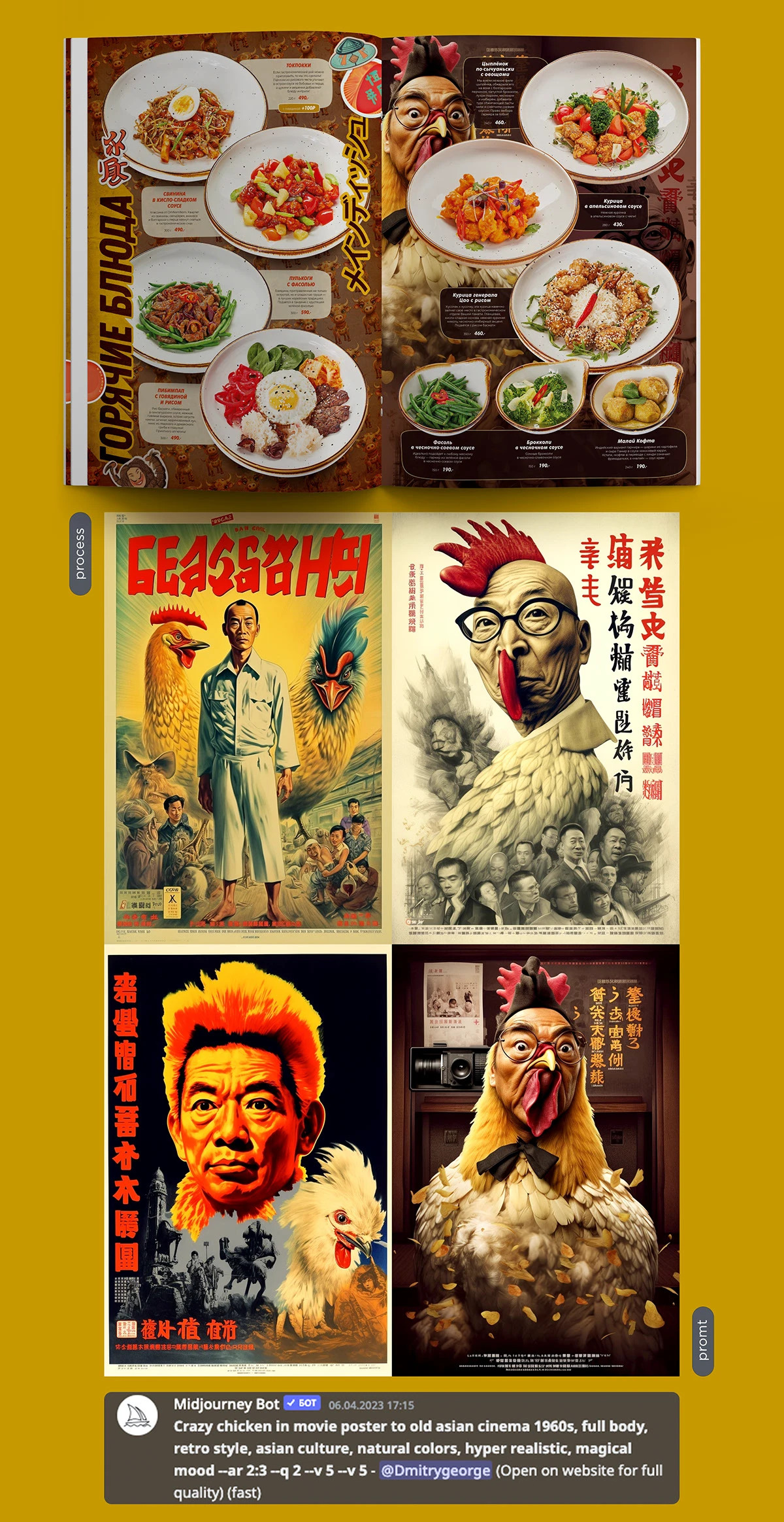 Дизайн меню для ОмНомНом в нейросети Midjourney — Изображение №14 — Графика на Dprofile