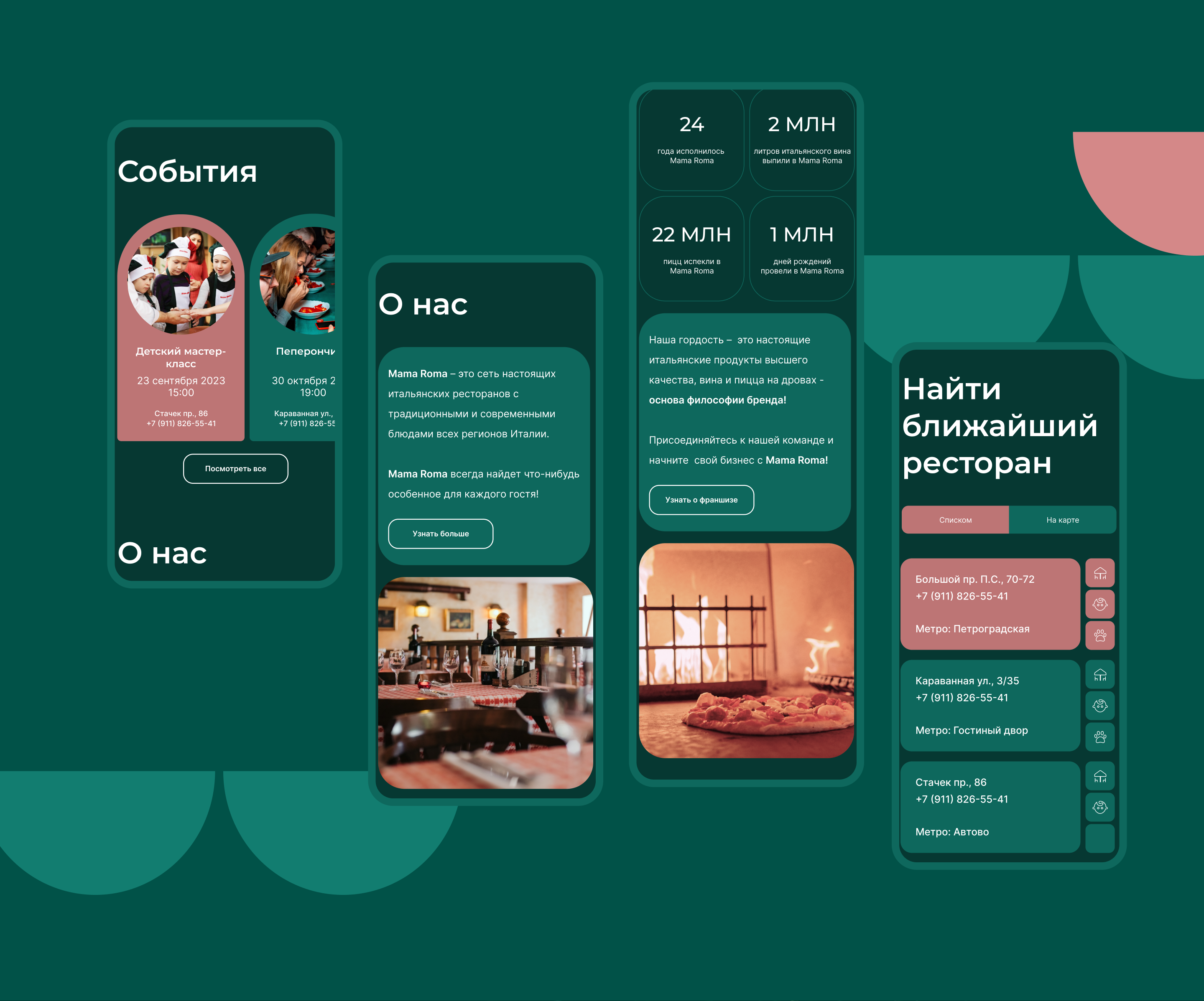 MAMA ROMA | Restaurant website redesign — Изображение №6 — Графика, Интерфейсы на Dprofile