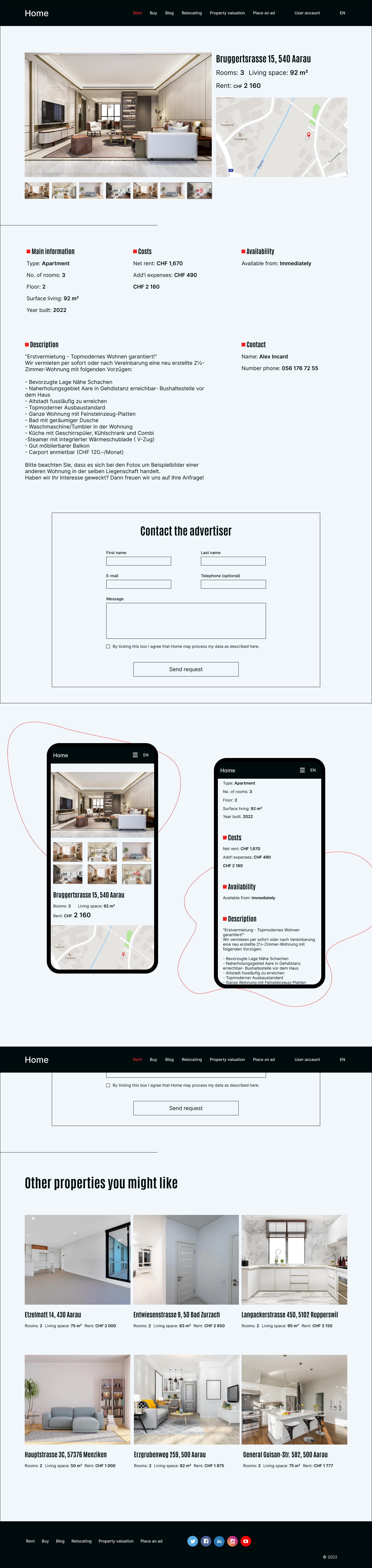 Дизайн сайта для недвижимости — Изображение №5 — Интерфейсы на Dprofile