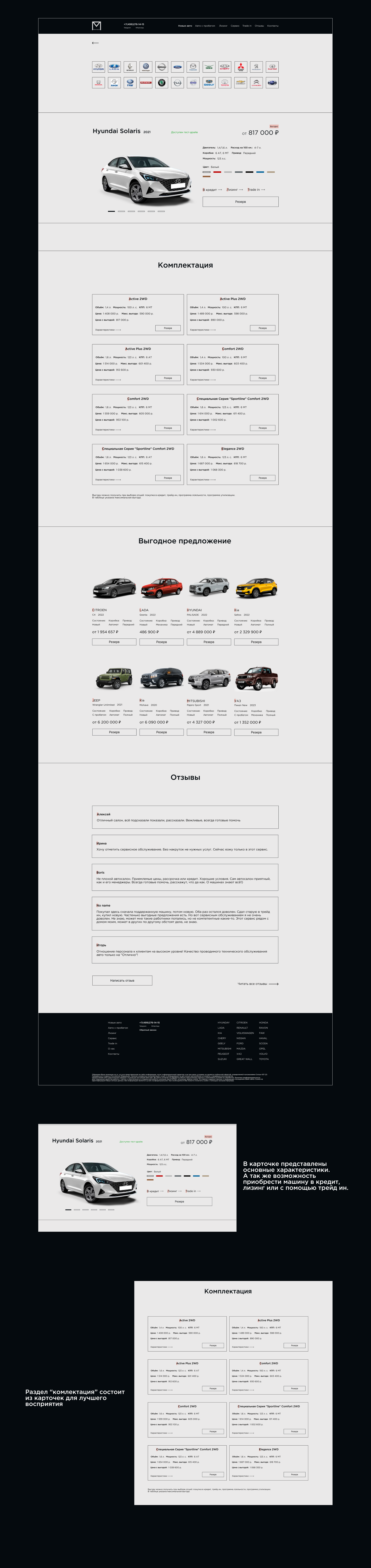 Дизайн сайта автосалона "Машинариум" — Изображение №3 — Интерфейсы на Dprofile