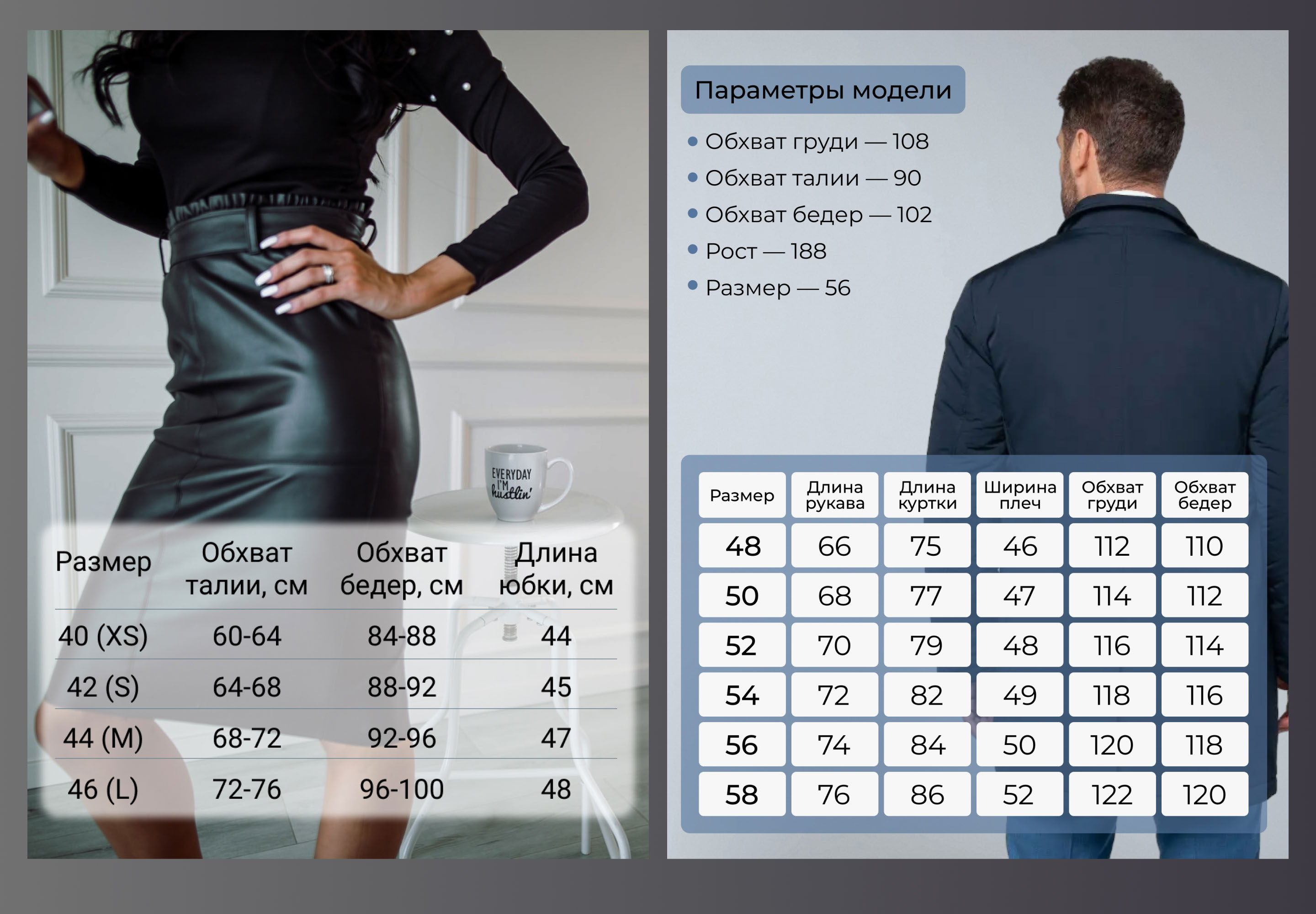 Инфографика | Размерные сетки — Изображение №3 — Графика, Маркетинг на Dprofile