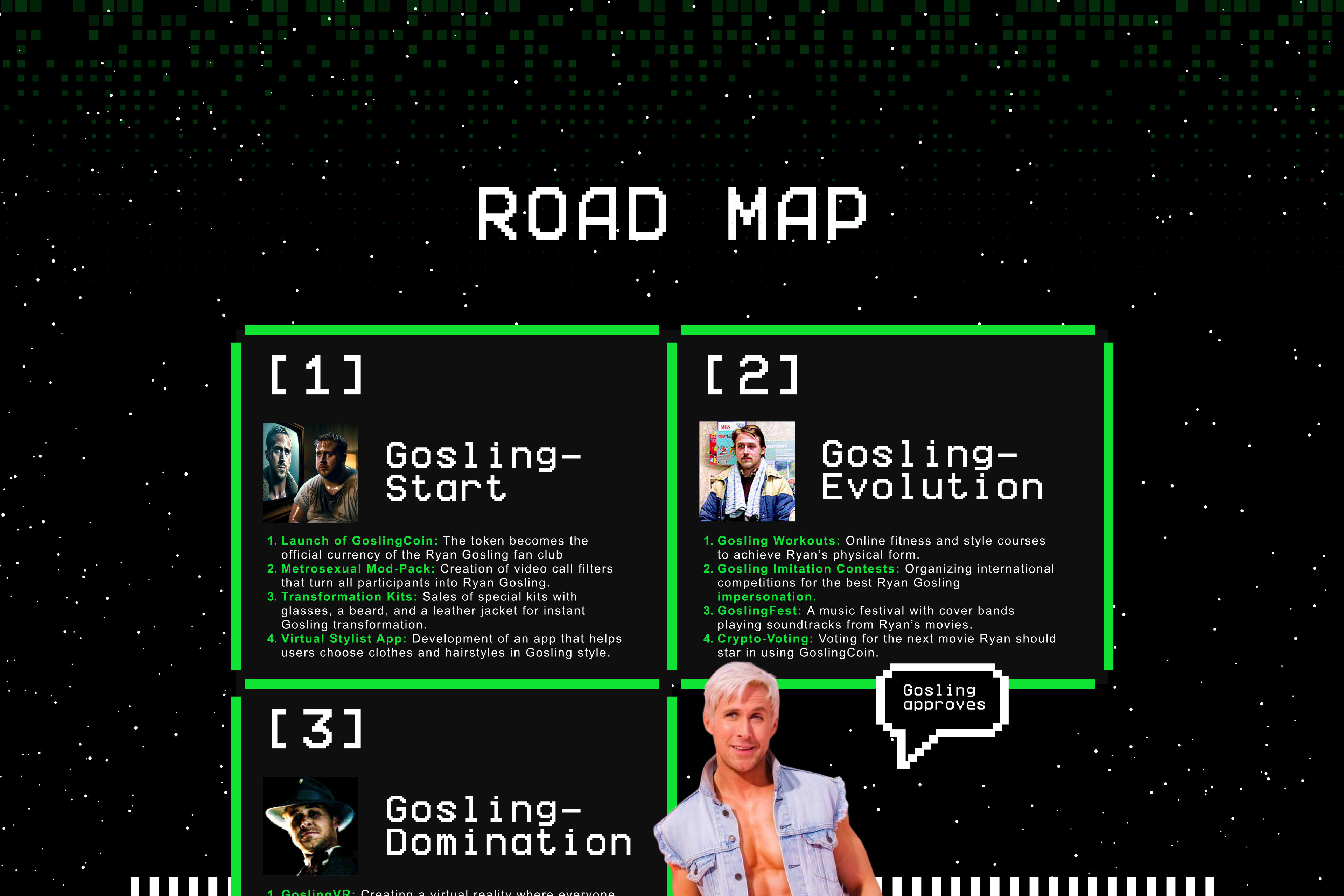 RYAN GOSLING | MEME TOKEN — Изображение №6 — Интерфейсы, Анимация на Dprofile