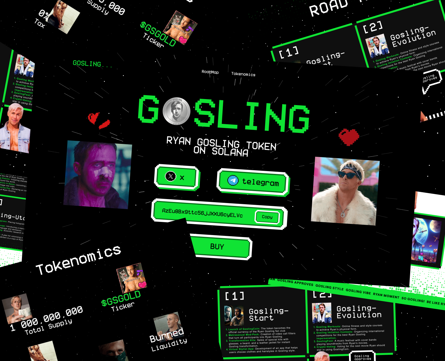 RYAN GOSLING | MEME TOKEN — Интерфейсы, Анимация на Dprofile