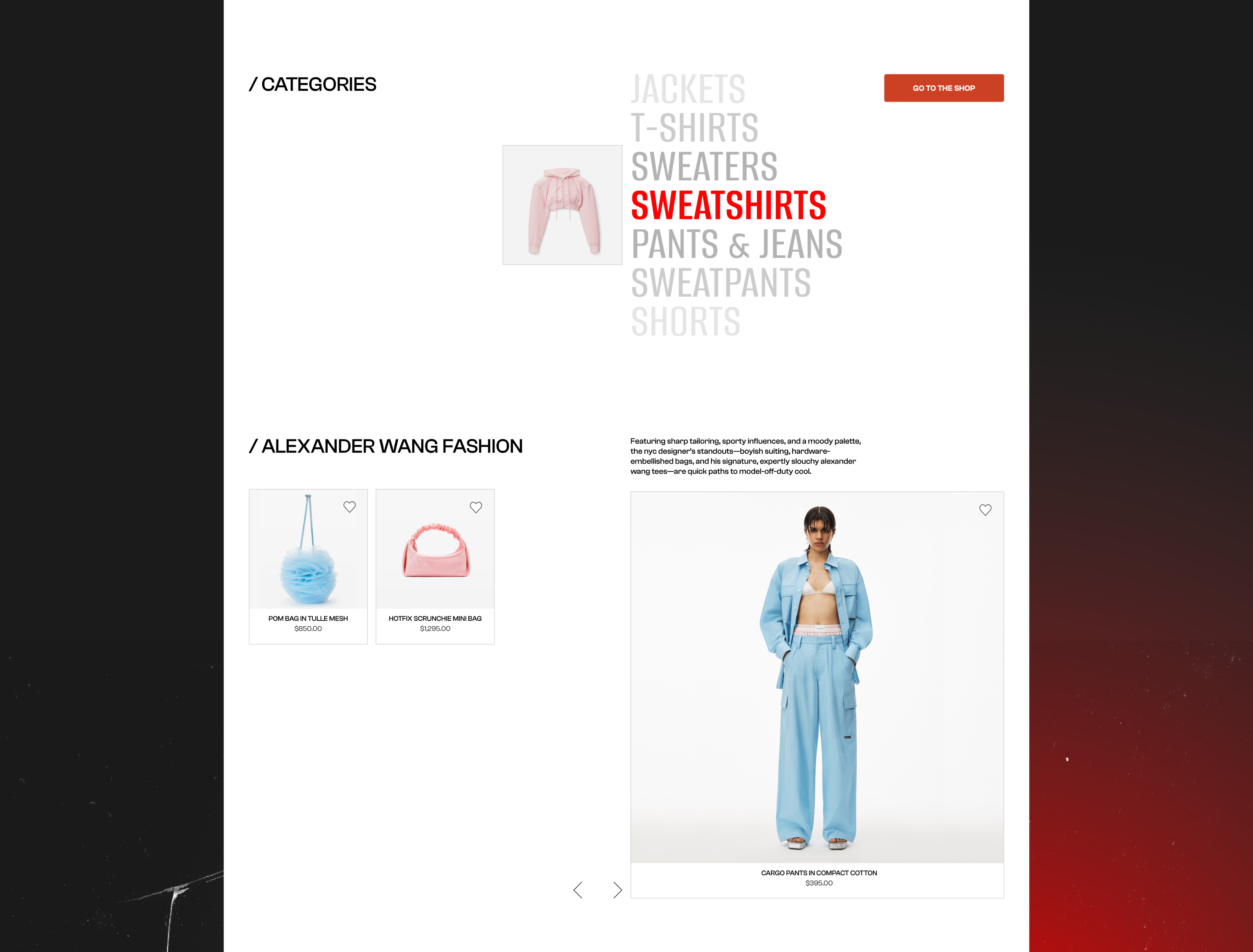 ALEXANDER WANG | Website Redesign — Изображение №3 — Интерфейсы на Dprofile