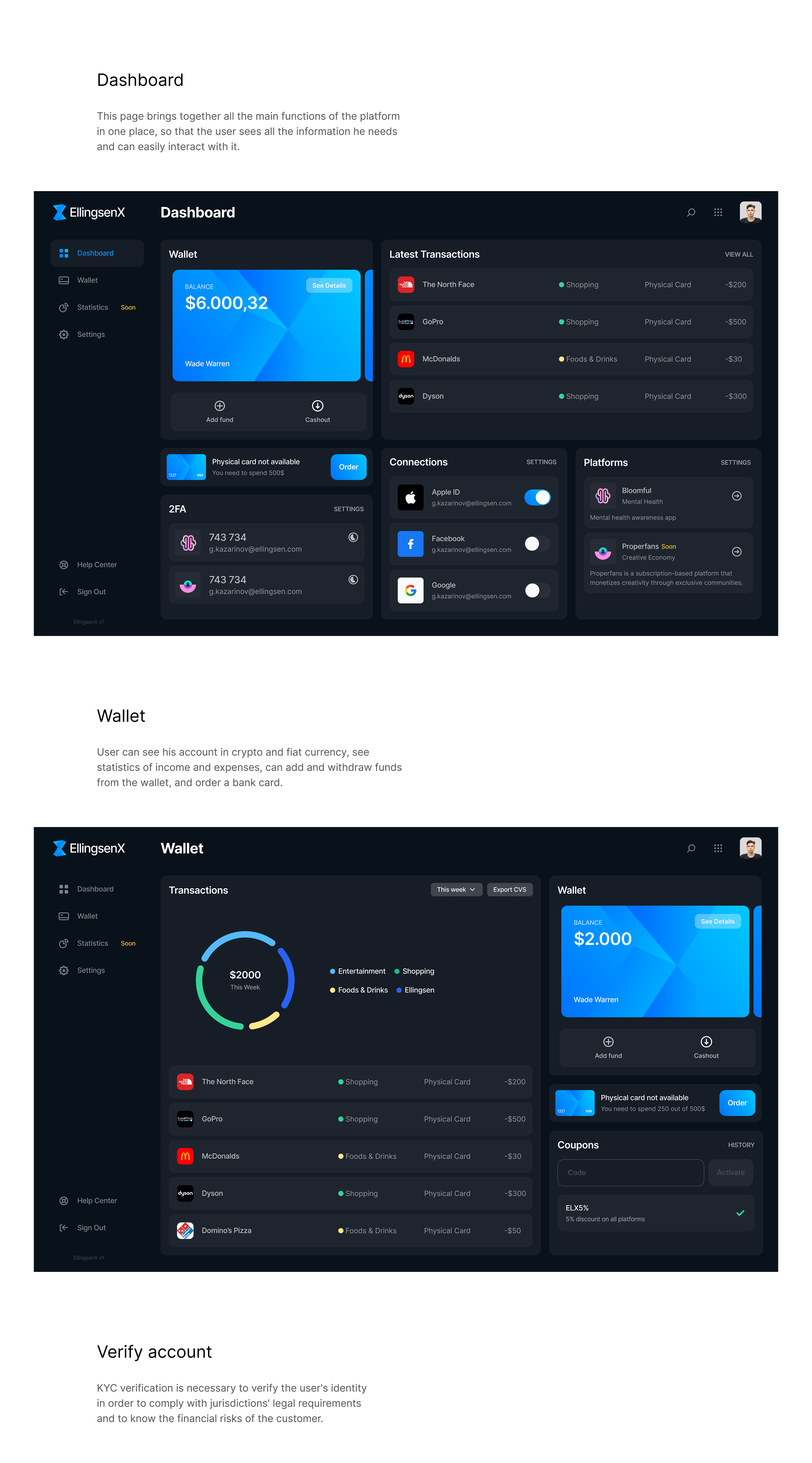 Ellingsen Financial Ecosystem — Изображение №10 — Интерфейсы, Анимация на Dprofile