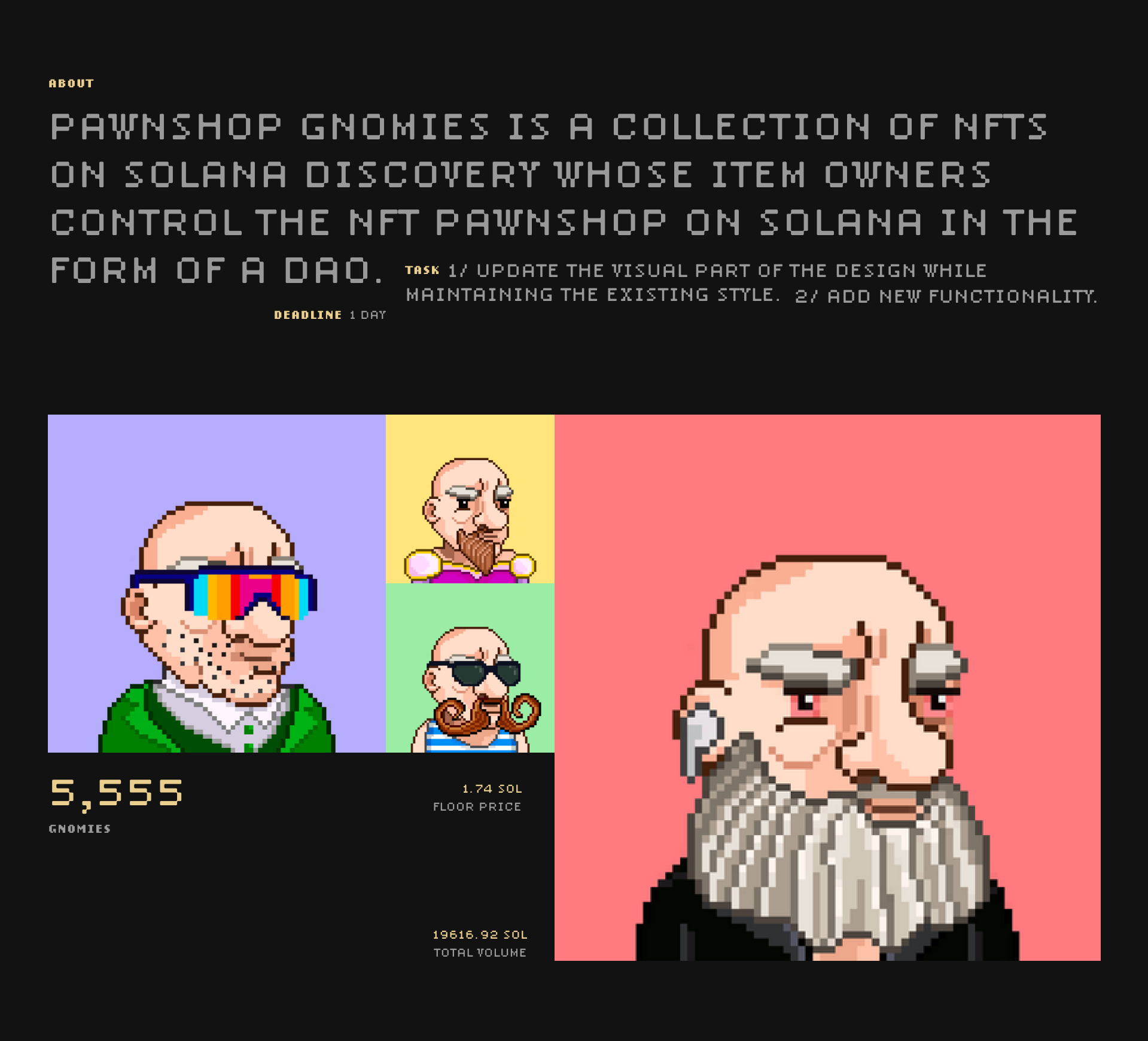 Paswnshop Gnomies - NFT Collection — Изображение №2 — Интерфейсы на Dprofile