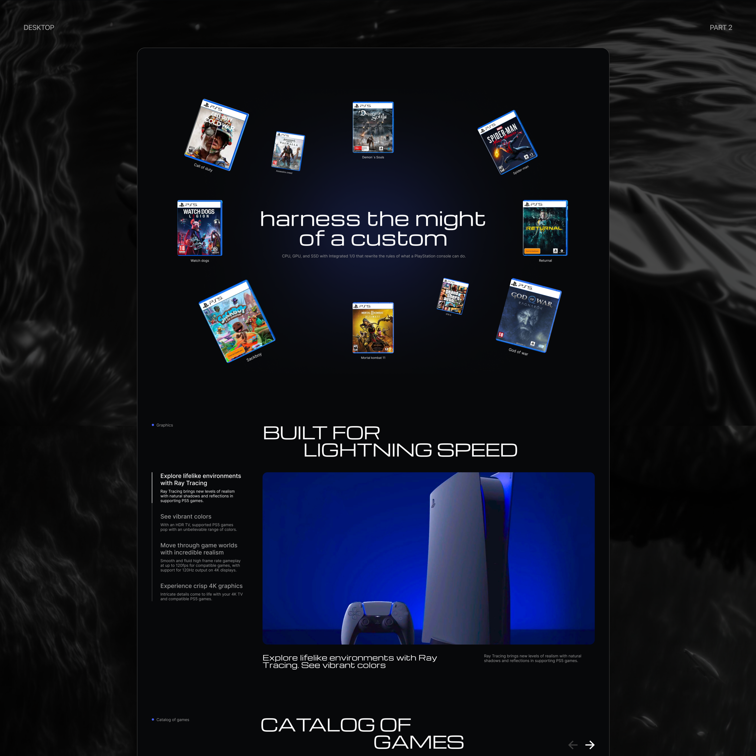 Landing Page Sony Playstation 5 — Изображение №8 — Интерфейсы на Dprofile