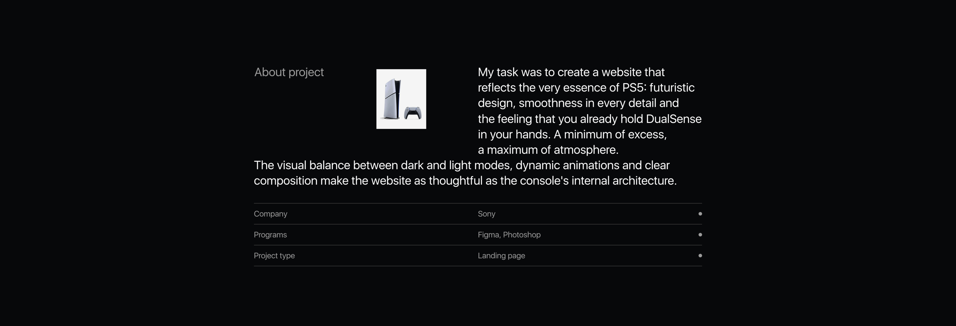 Landing Page Sony Playstation 5 — Изображение №2 — Интерфейсы на Dprofile