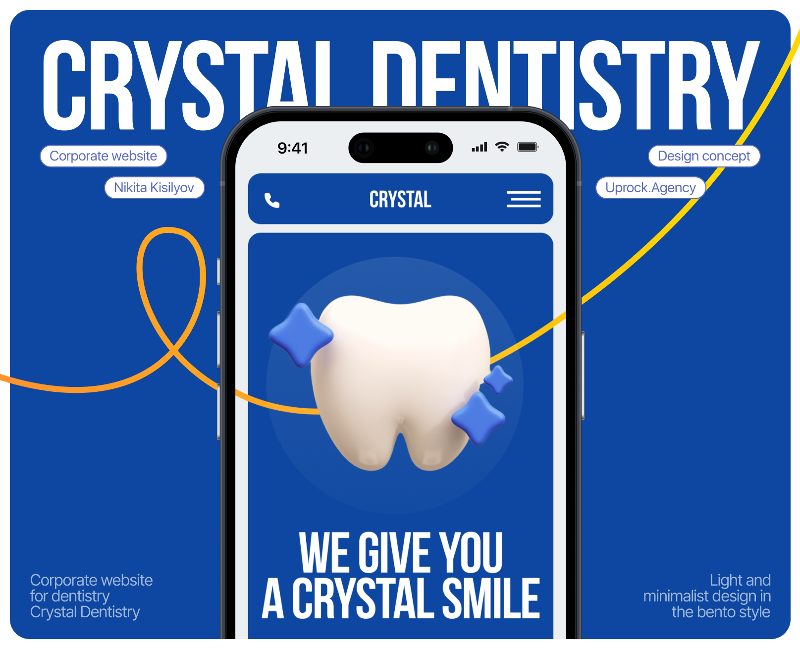 CRYSTAL DENTISTRY | CORPORATE WEB-SITE — Интерфейсы на Dprofile