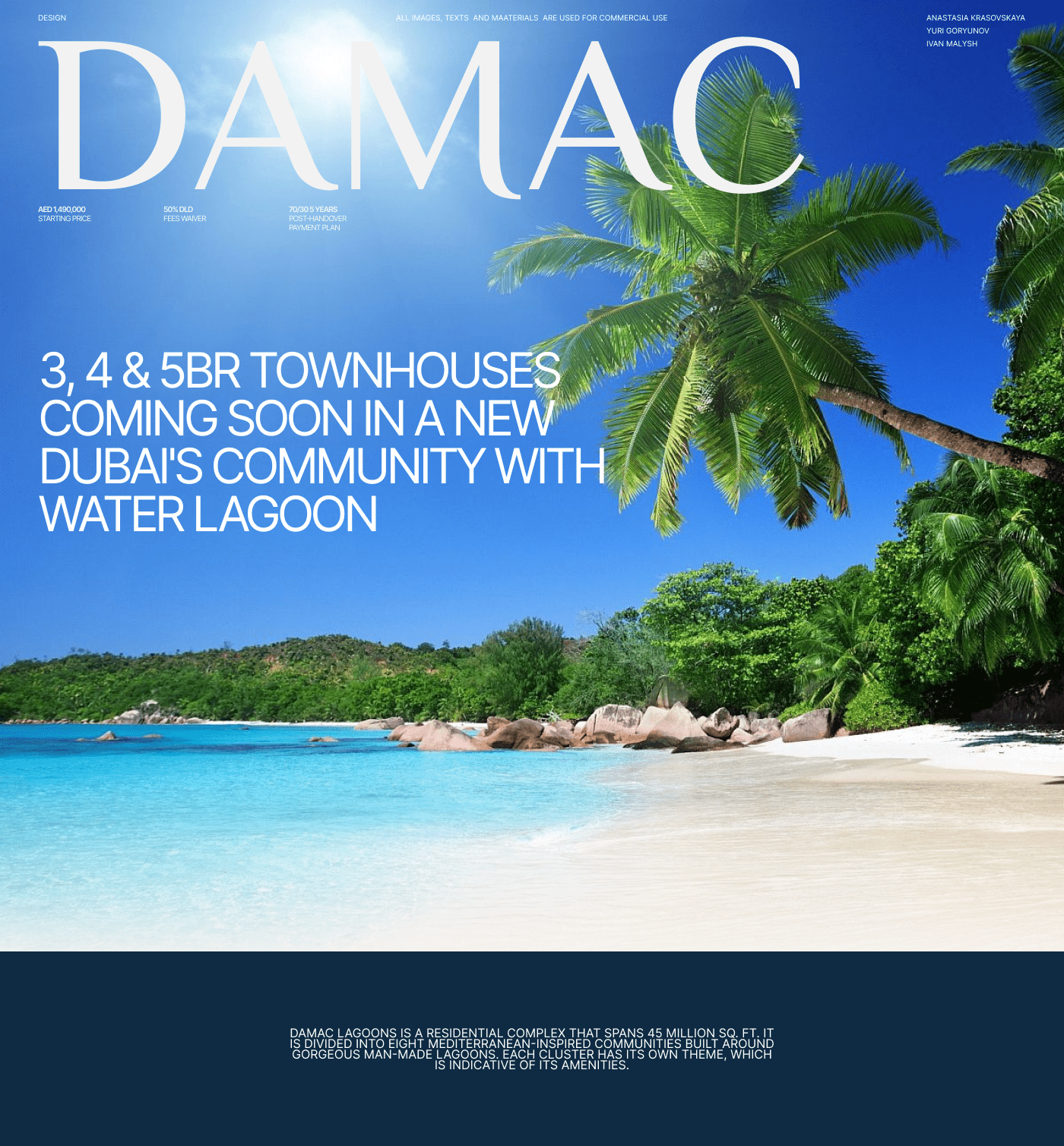 Damac Lagoons Website — Изображение №1 — Интерфейсы на Dprofile