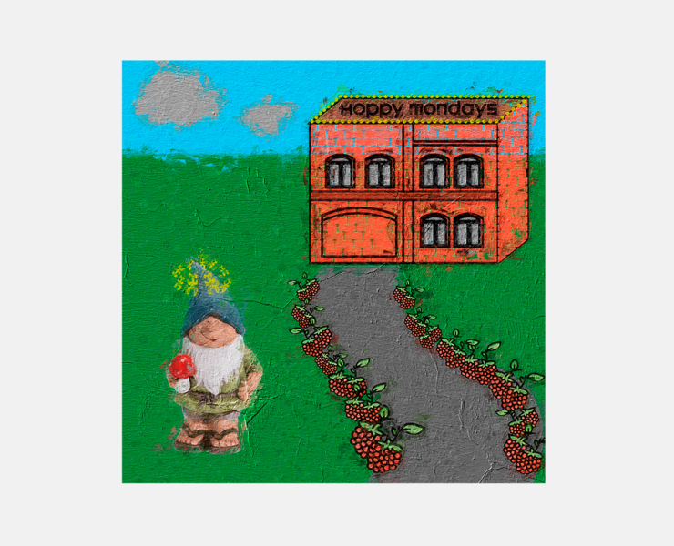 Этикетка для Hoppy Monday's × ta-ta meadry. — Иллюстрация, Графика на Dprofile