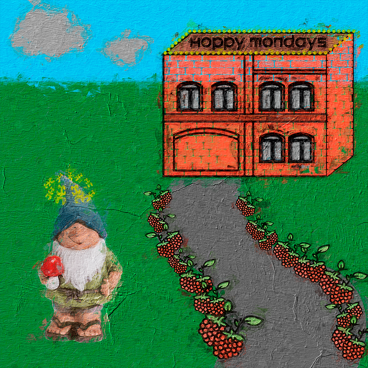 Этикетка для Hoppy Monday's × ta-ta meadry. — Изображение №1 — Иллюстрация, Графика на Dprofile