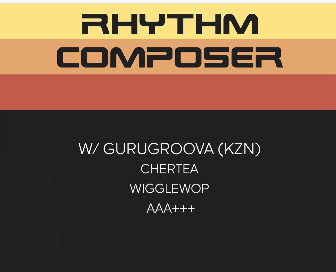 Афиша к вечеринке «Rhythm composer» на Dprofile