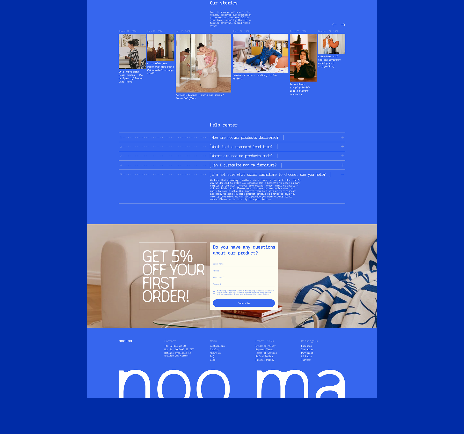 Изготовление дизайнерской мебели "noo.ma" — Изображение №6 — Интерфейсы на Dprofile