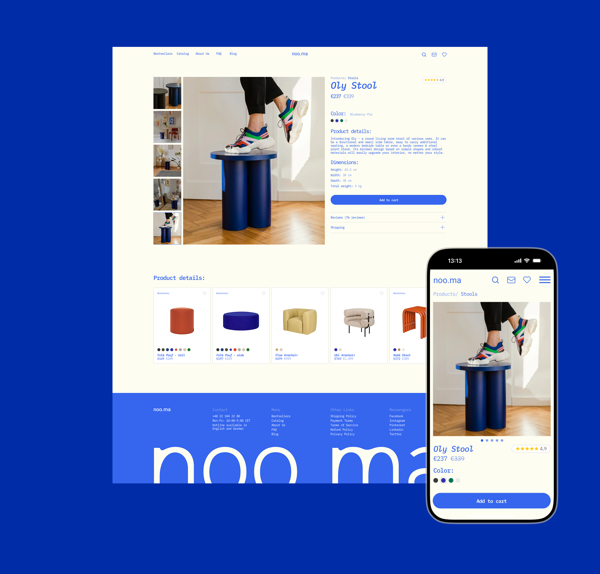 Изготовление дизайнерской мебели "noo.ma" — Изображение №15 — Интерфейсы на Dprofile
