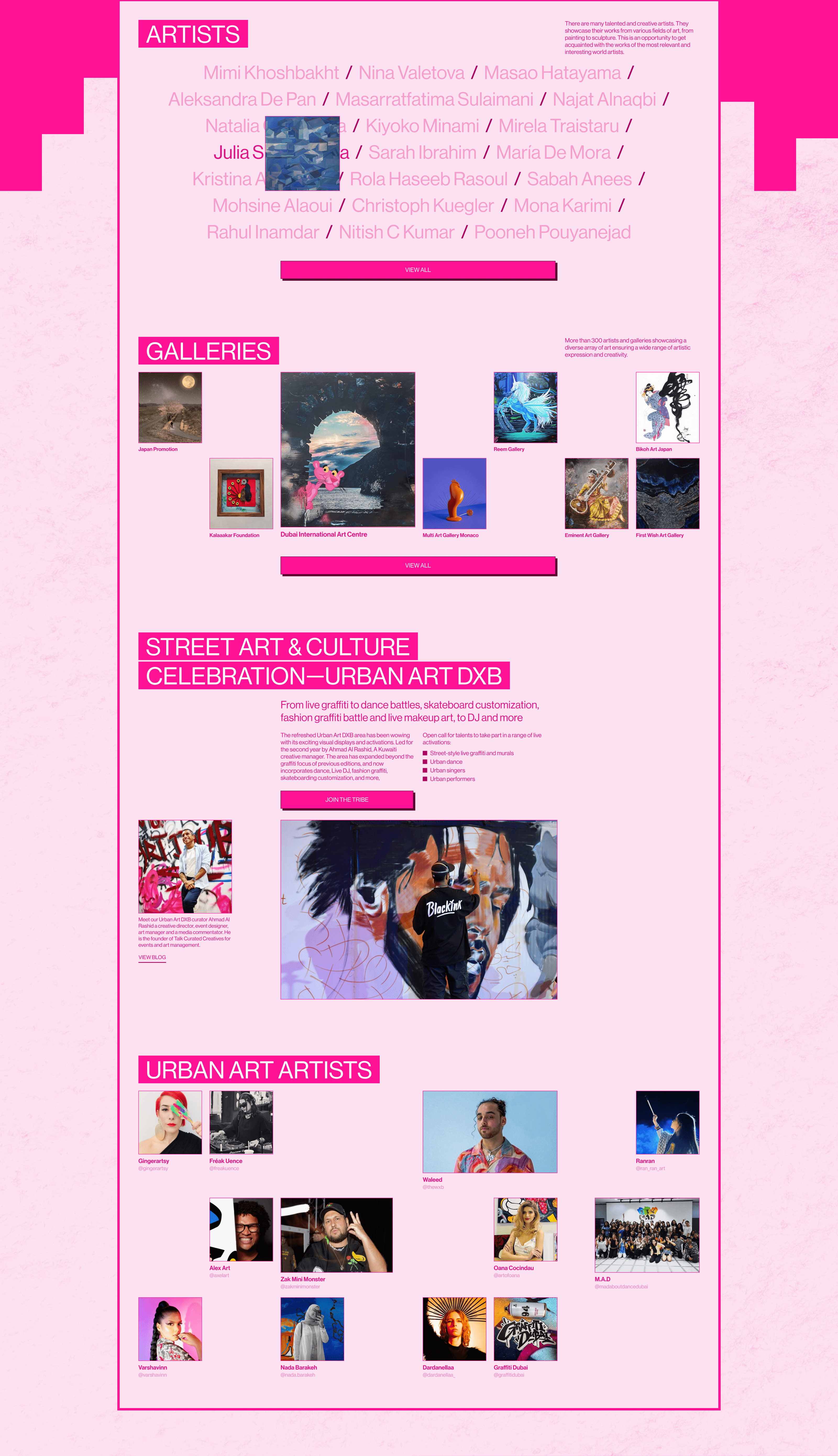 World Art Dubai — Изображение №4 — Интерфейсы на Dprofile