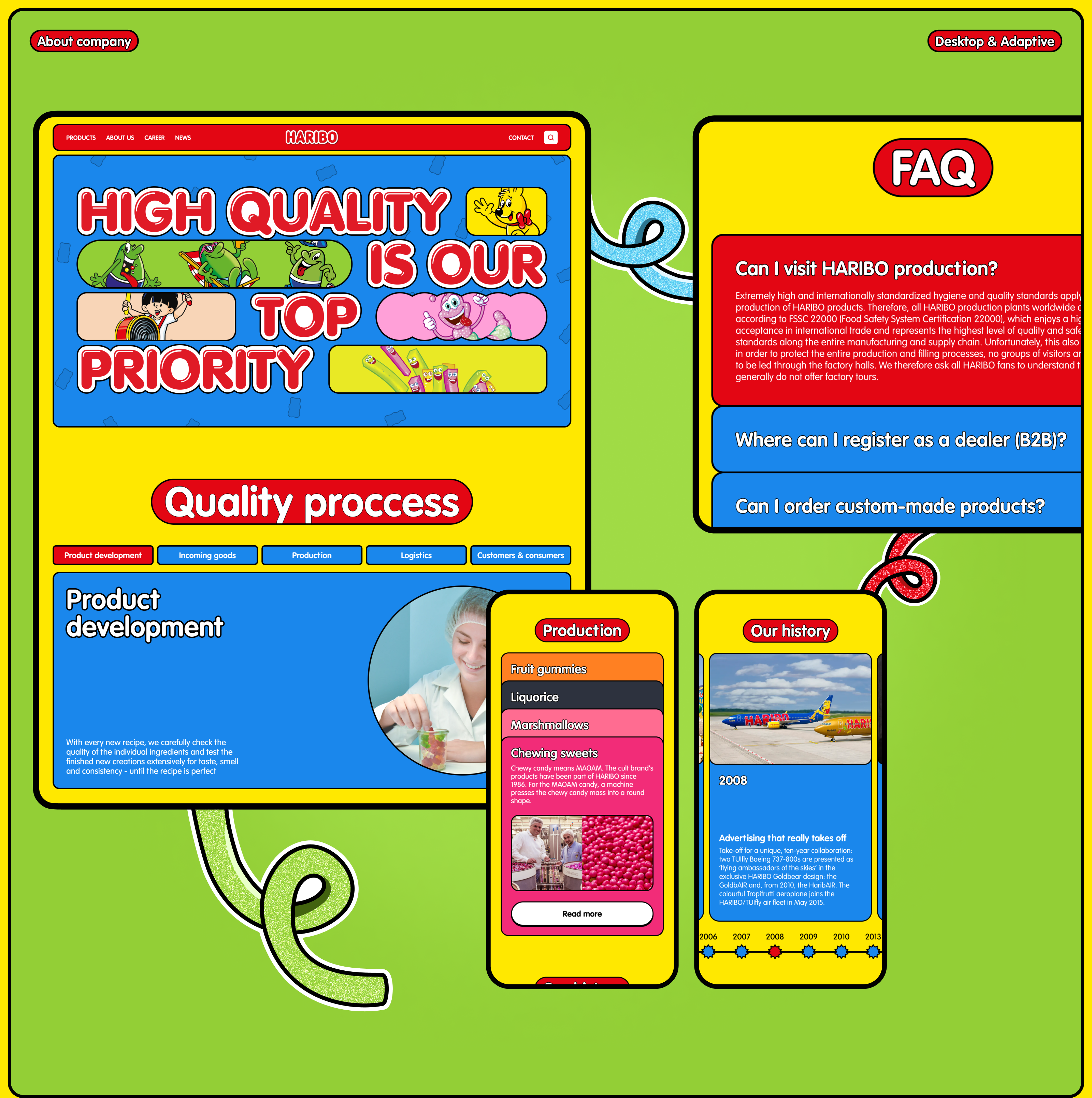 Haribo | Corporate website — Изображение №8 — Интерфейсы, Графика на Dprofile