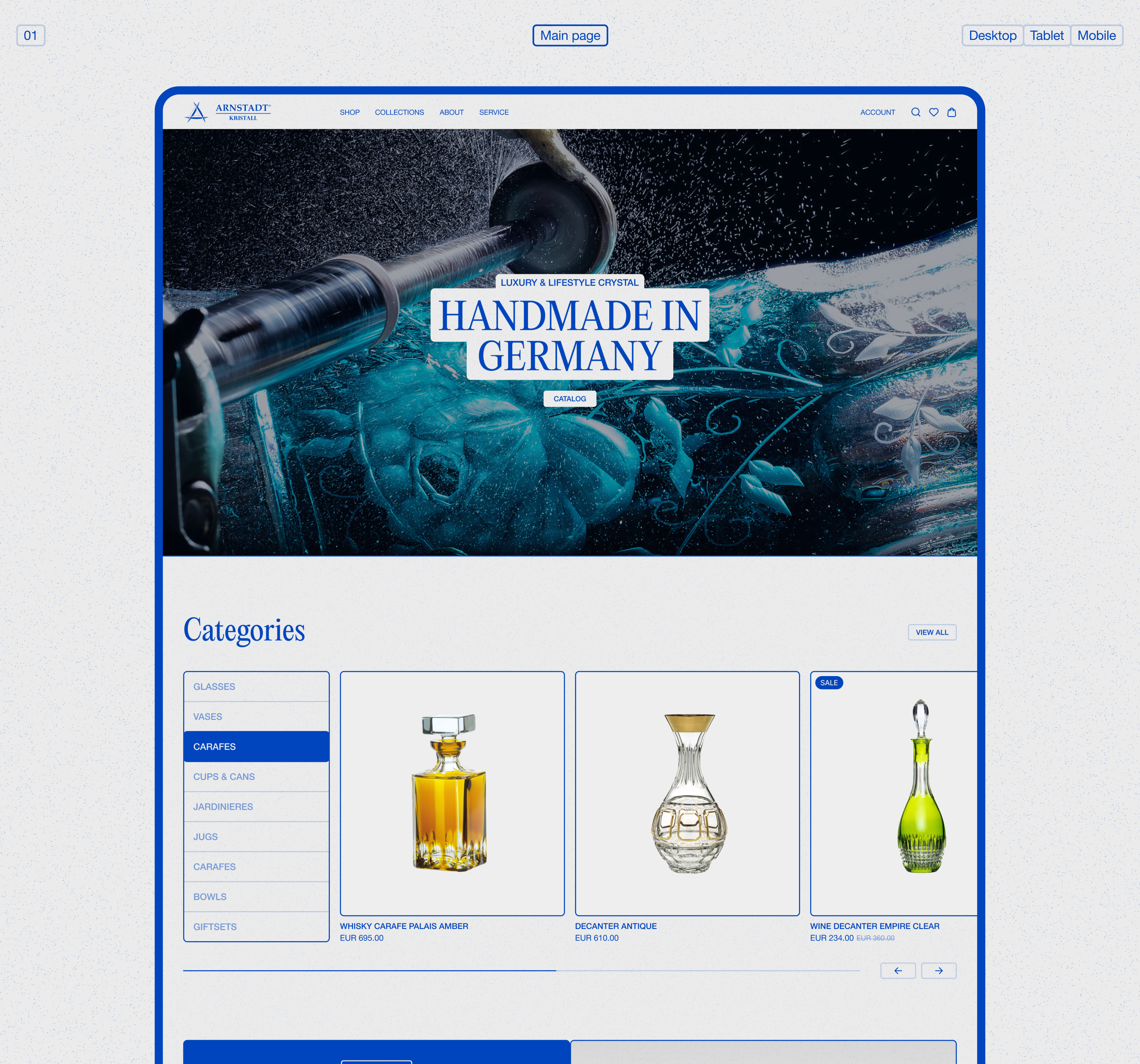 Arnstadt Kristall | E-commerce — Изображение №2 — Интерфейсы на Dprofile