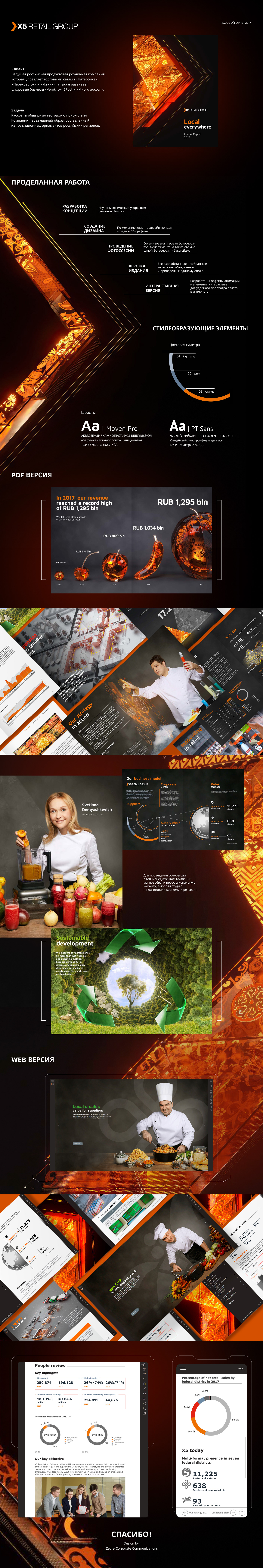 Годовой отчет '17 для X5 Retail Group — Изображение №1 — Графика на Dprofile