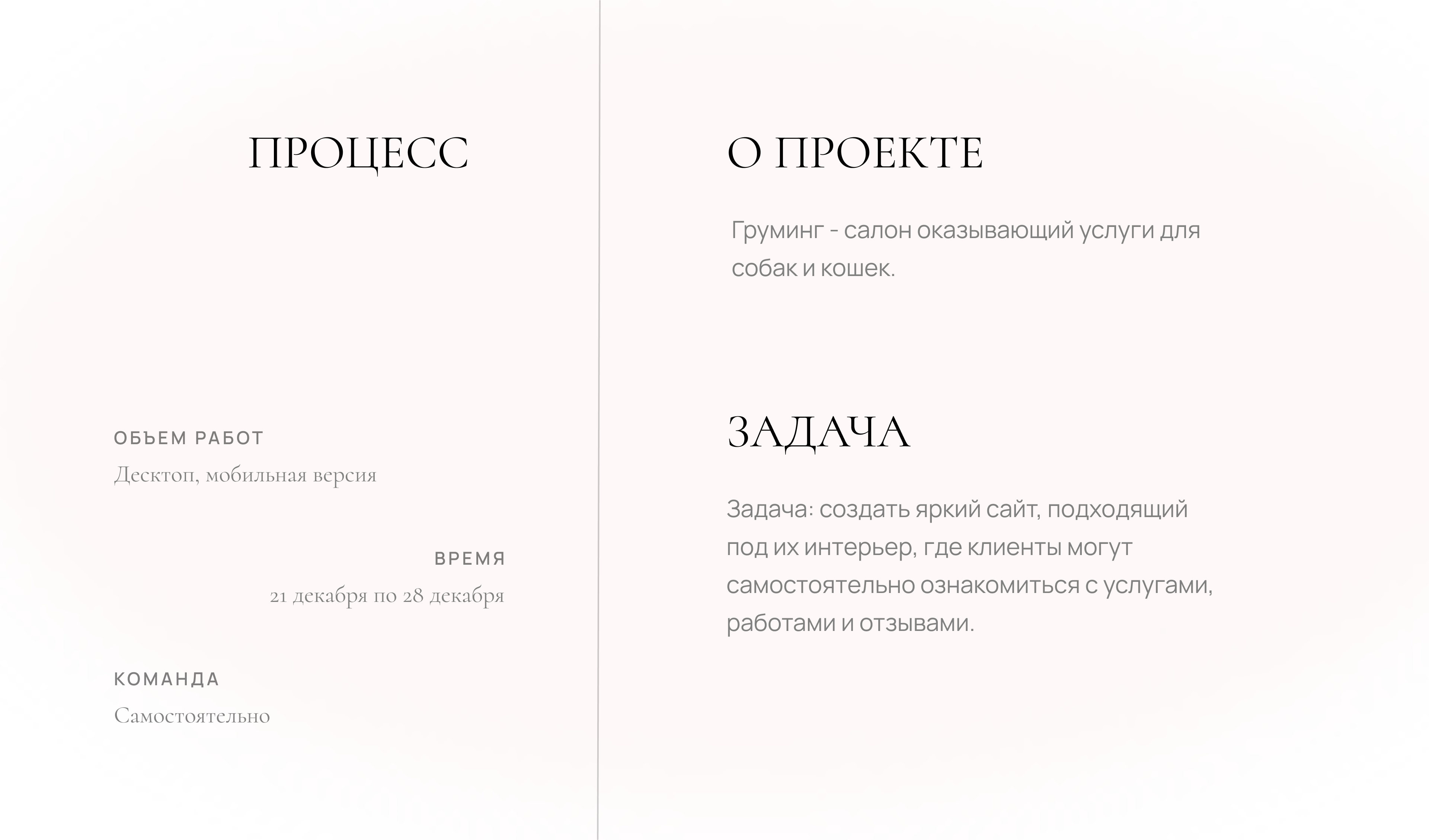 Груминг-салон — Изображение №2 — Интерфейсы на Dprofile