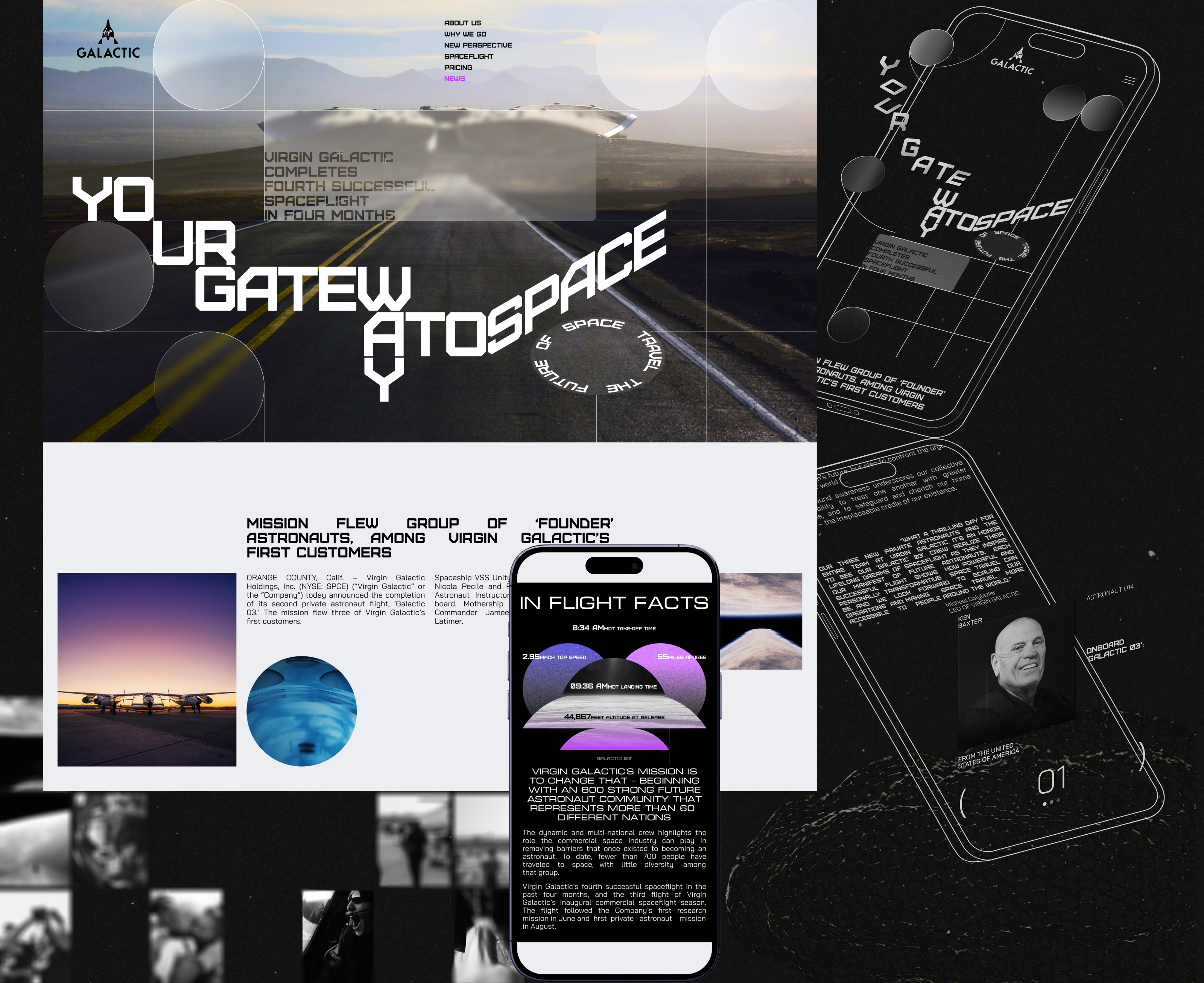 Virgin Galactic | corporate website | redesign — Изображение №14 — Интерфейсы, Брендинг на Dprofile