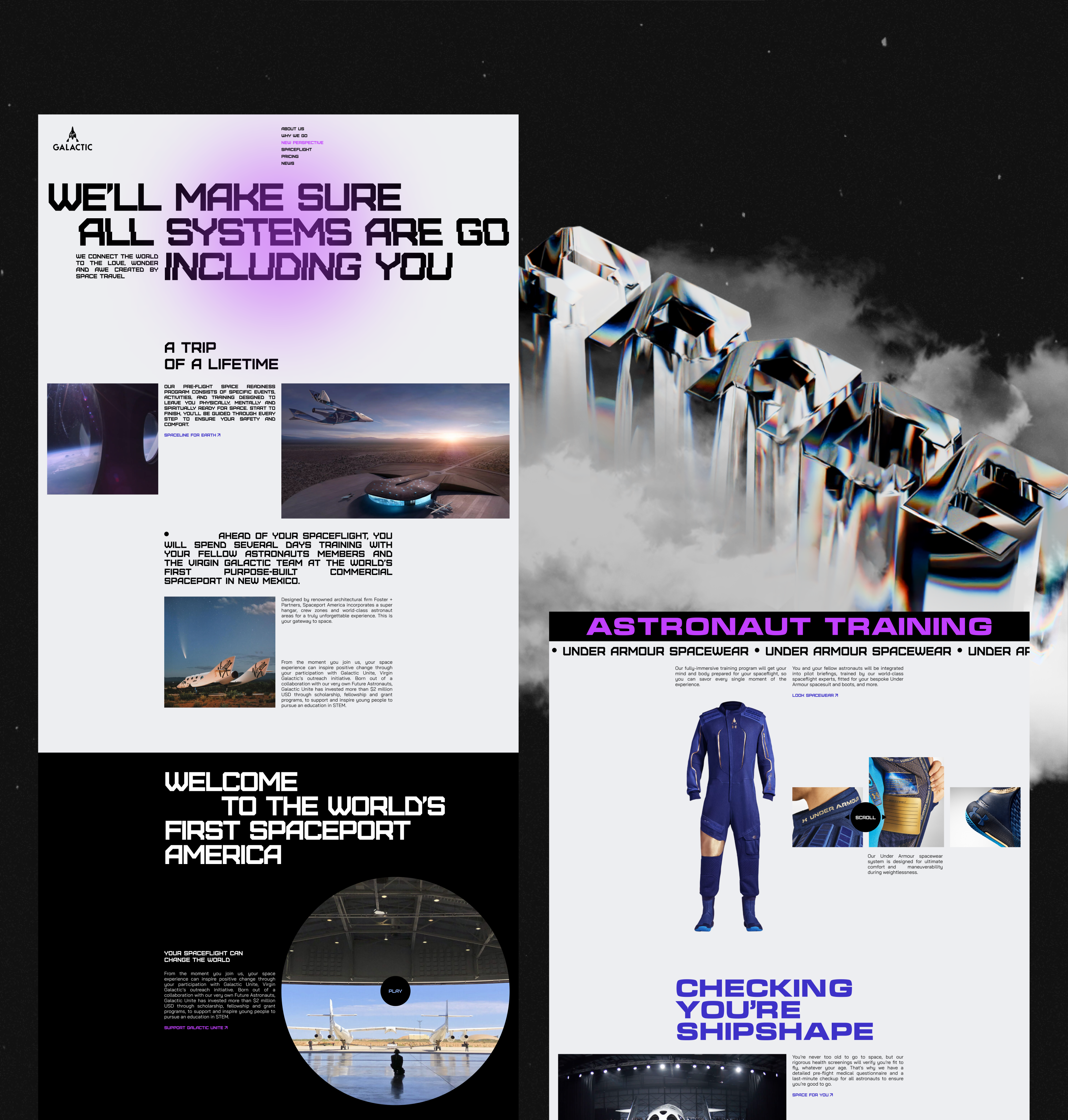 Virgin Galactic | corporate website | redesign — Изображение №9 — Интерфейсы, Брендинг на Dprofile