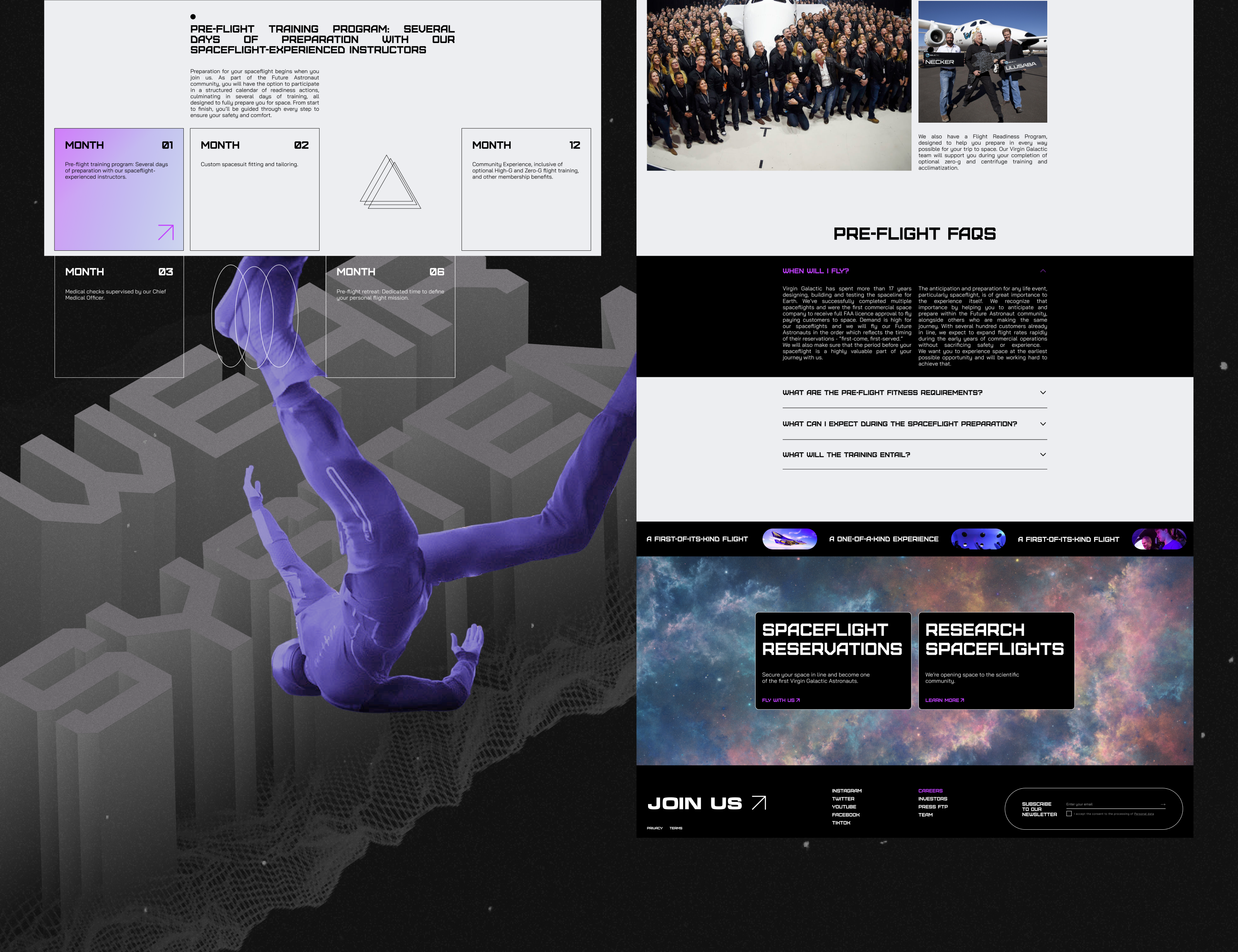 Virgin Galactic | corporate website | redesign — Изображение №10 — Интерфейсы, Брендинг на Dprofile