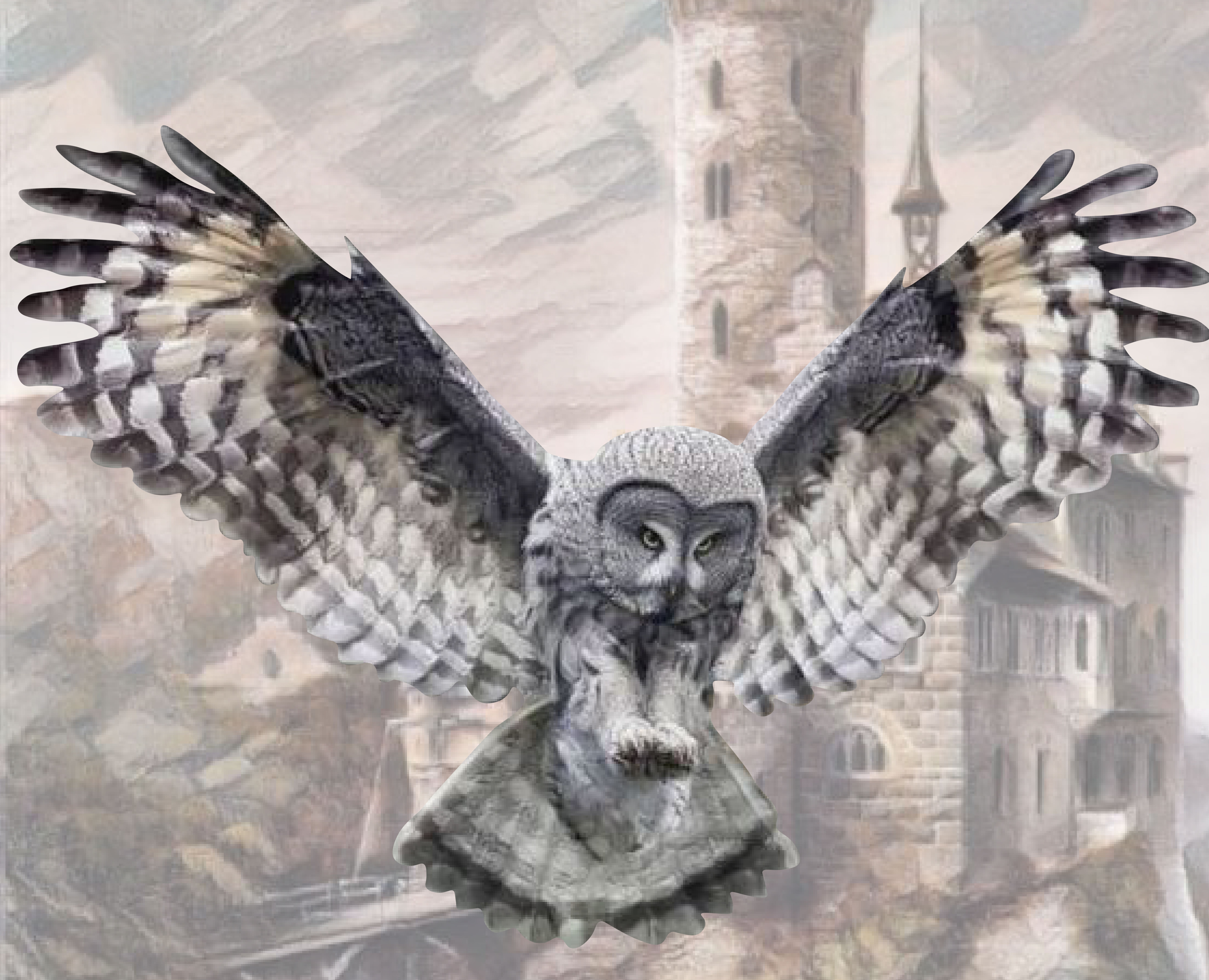 летящая сова — Иллюстрация на Dprofile