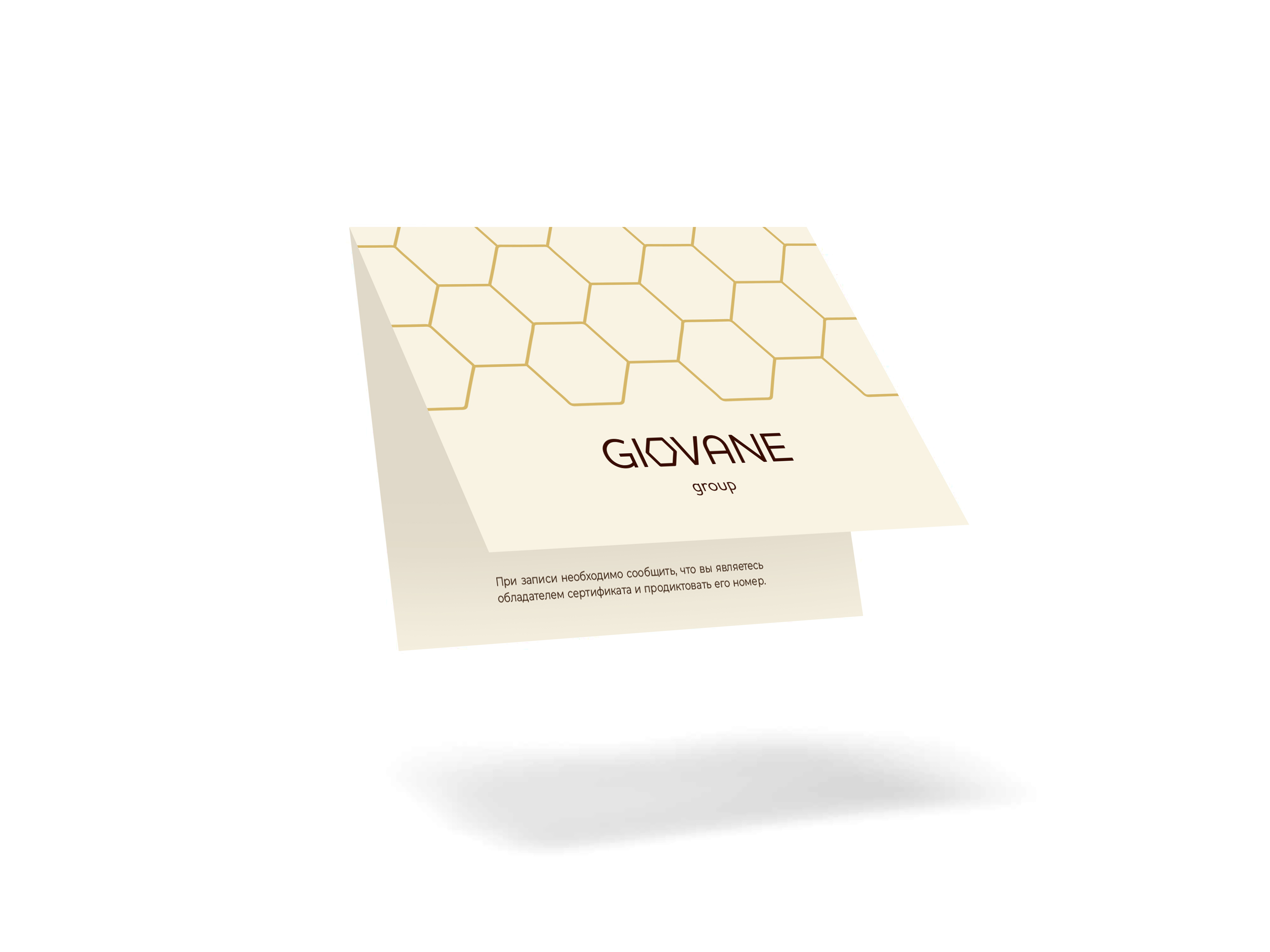 Подарочная карта-сертификат и конверт для "Giovane" — Изображение №5 — Графика на Dprofile