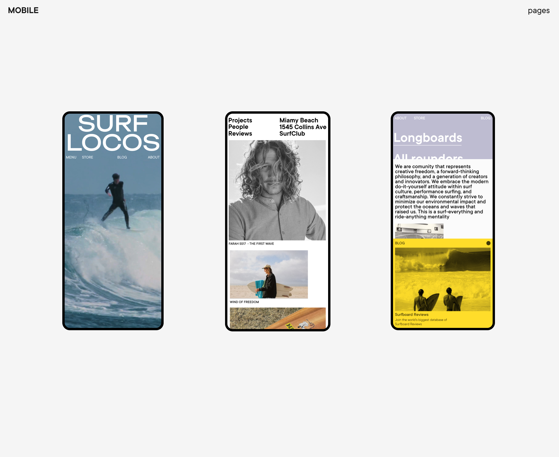 SurfLocos club — Изображение №5 — Интерфейсы, Брендинг на Dprofile