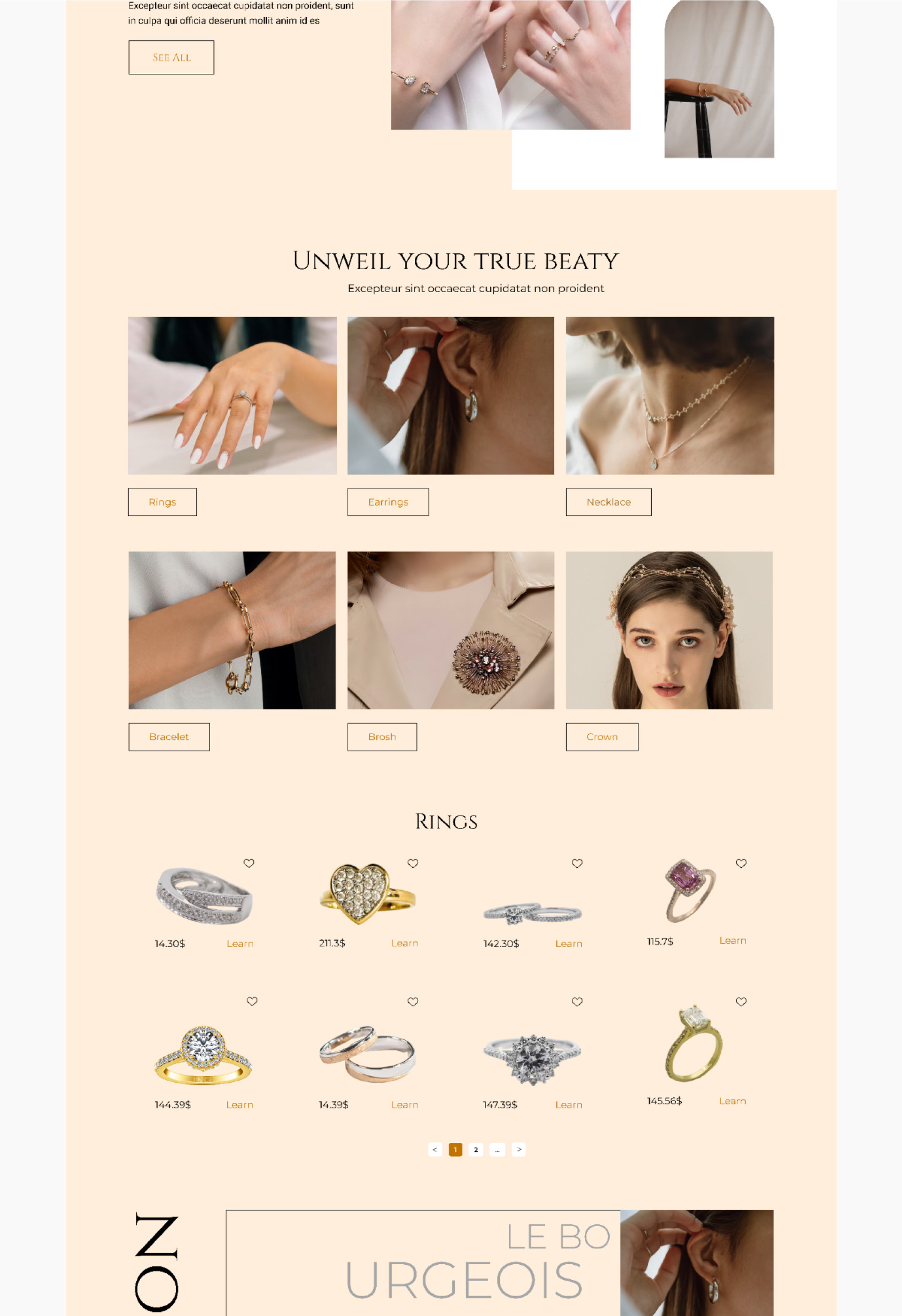 jewelry store — Изображение №4 — Интерфейсы на Dprofile