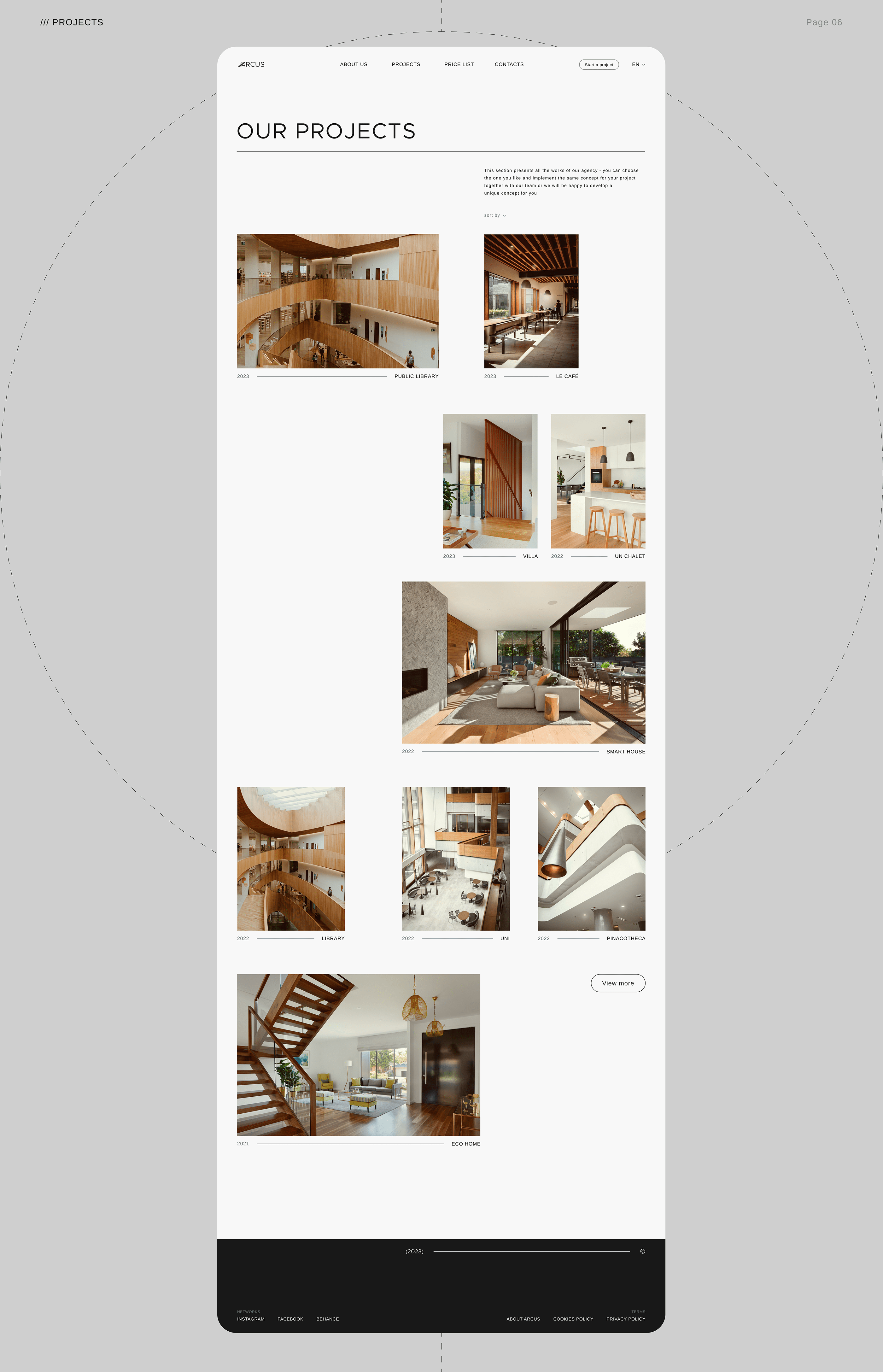 THE ARCUS - Architectural Bureau website — Изображение №6 — Интерфейсы на Dprofile