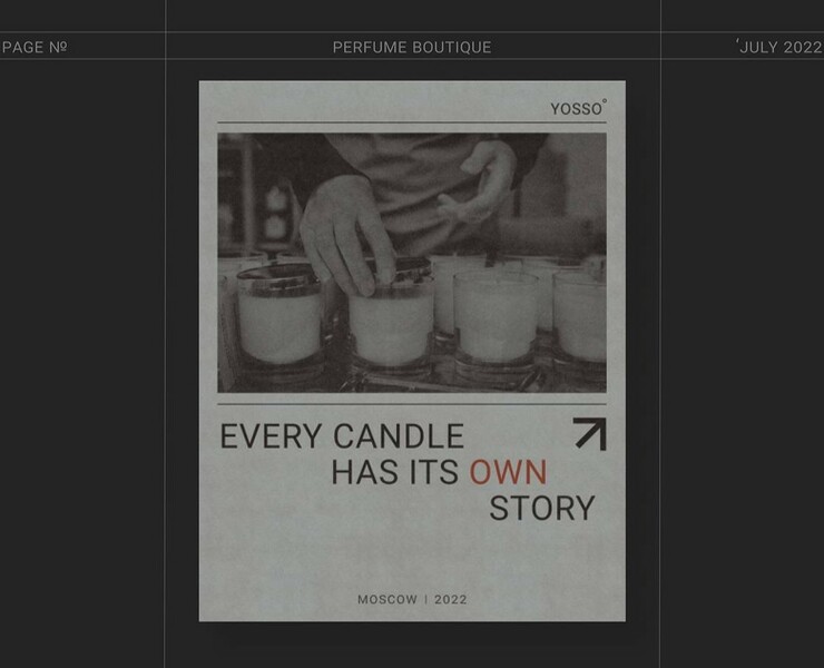 YOSSO - Perfume (Candle) Boutique — Интерфейсы, Брендинг на Dprofile