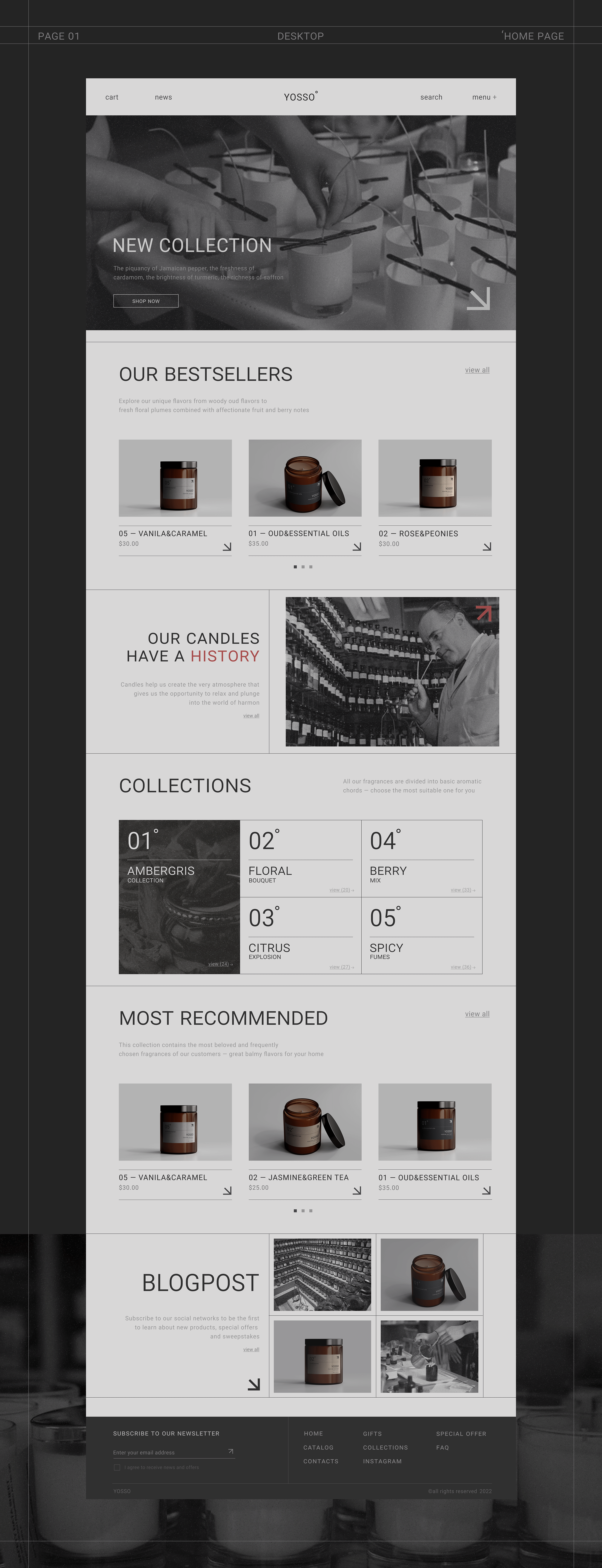 YOSSO - Perfume (Candle) Boutique — Изображение №6 — Интерфейсы, Брендинг на Dprofile