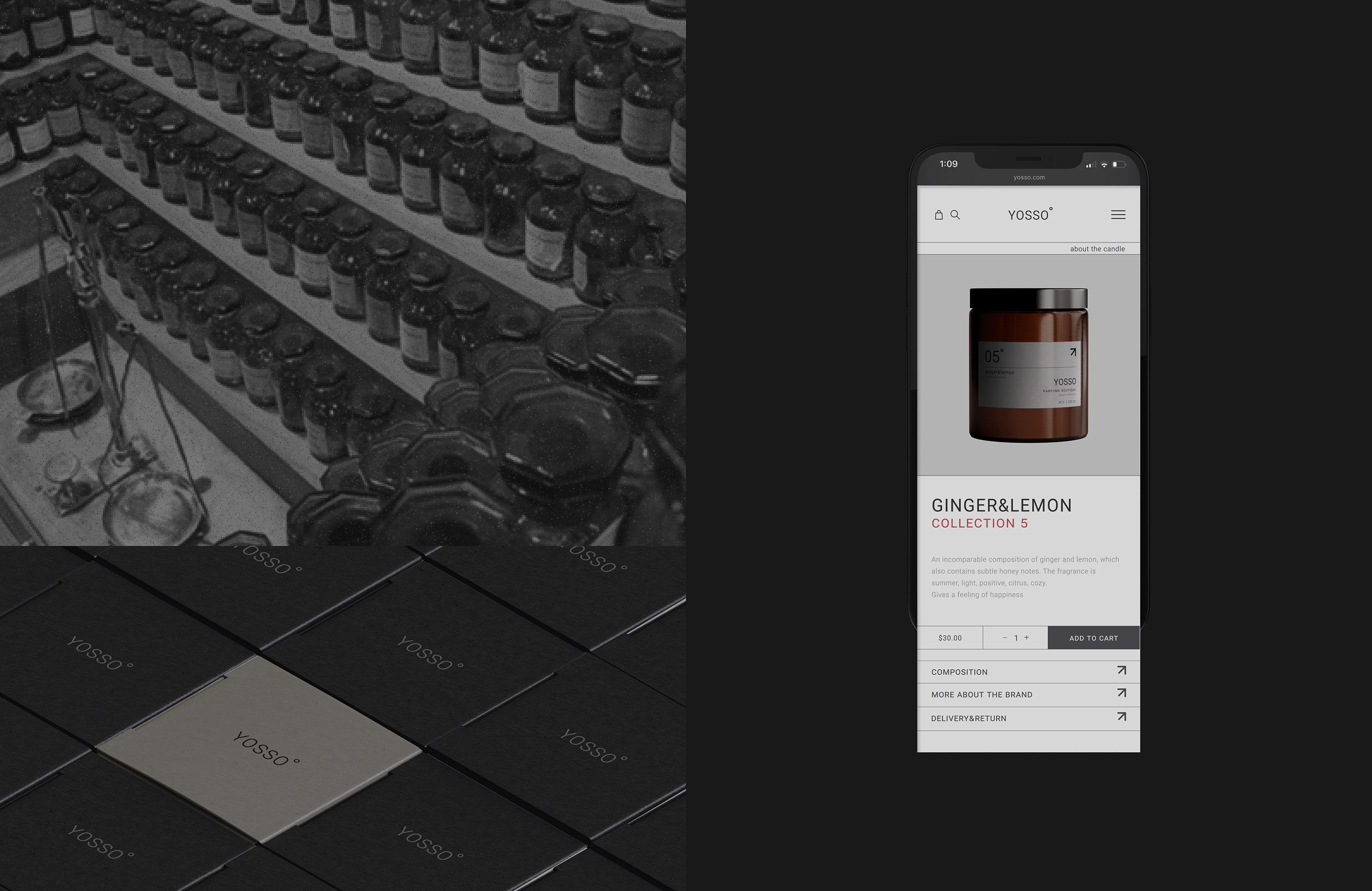 YOSSO - Perfume (Candle) Boutique — Изображение №11 — Интерфейсы, Брендинг на Dprofile