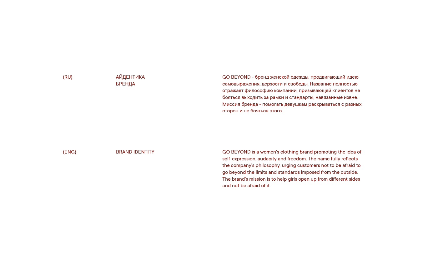 GO BEYOND | Branding for a women's clothing brand — Изображение №2 — Брендинг на Dprofile