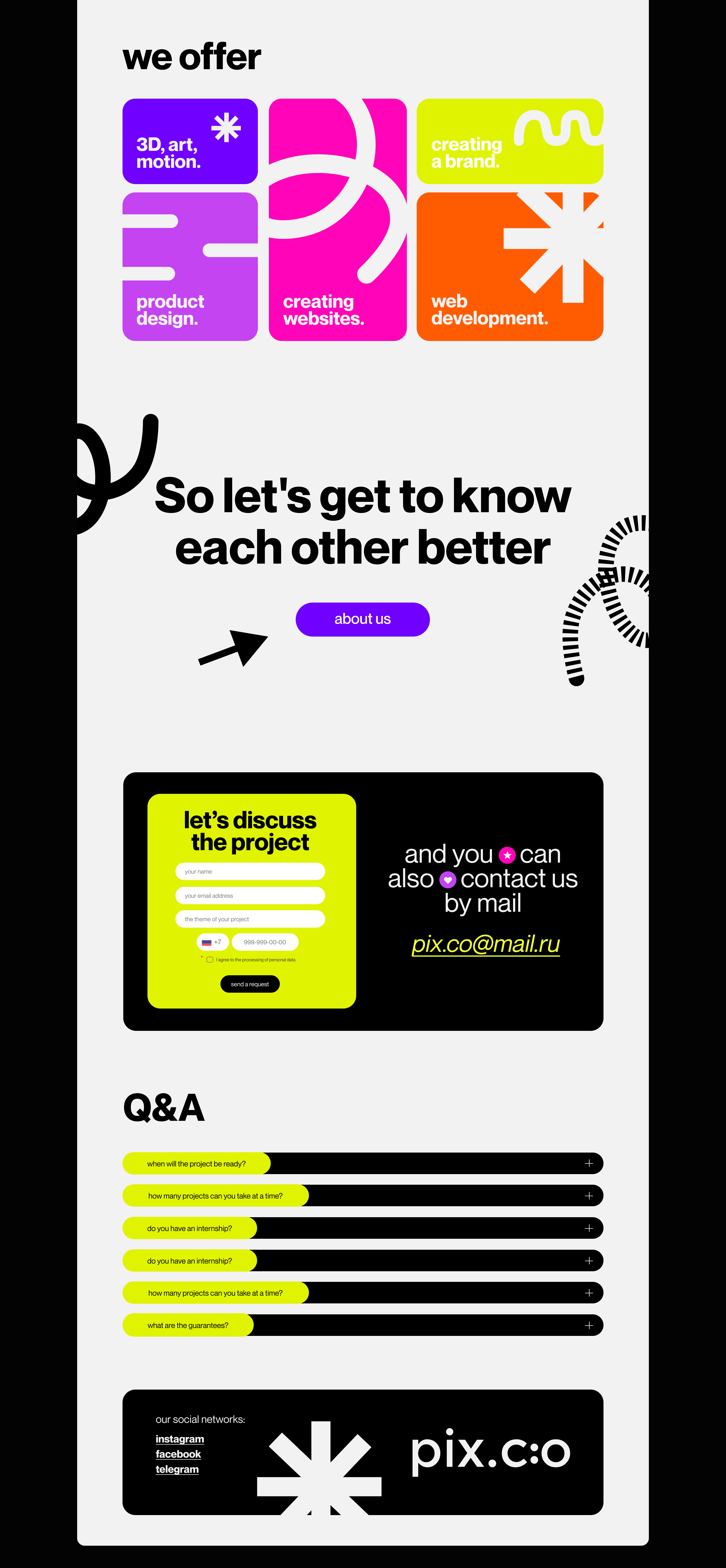 сайт для дизайн студии // website for design studio — Изображение №8 — Интерфейсы на Dprofile