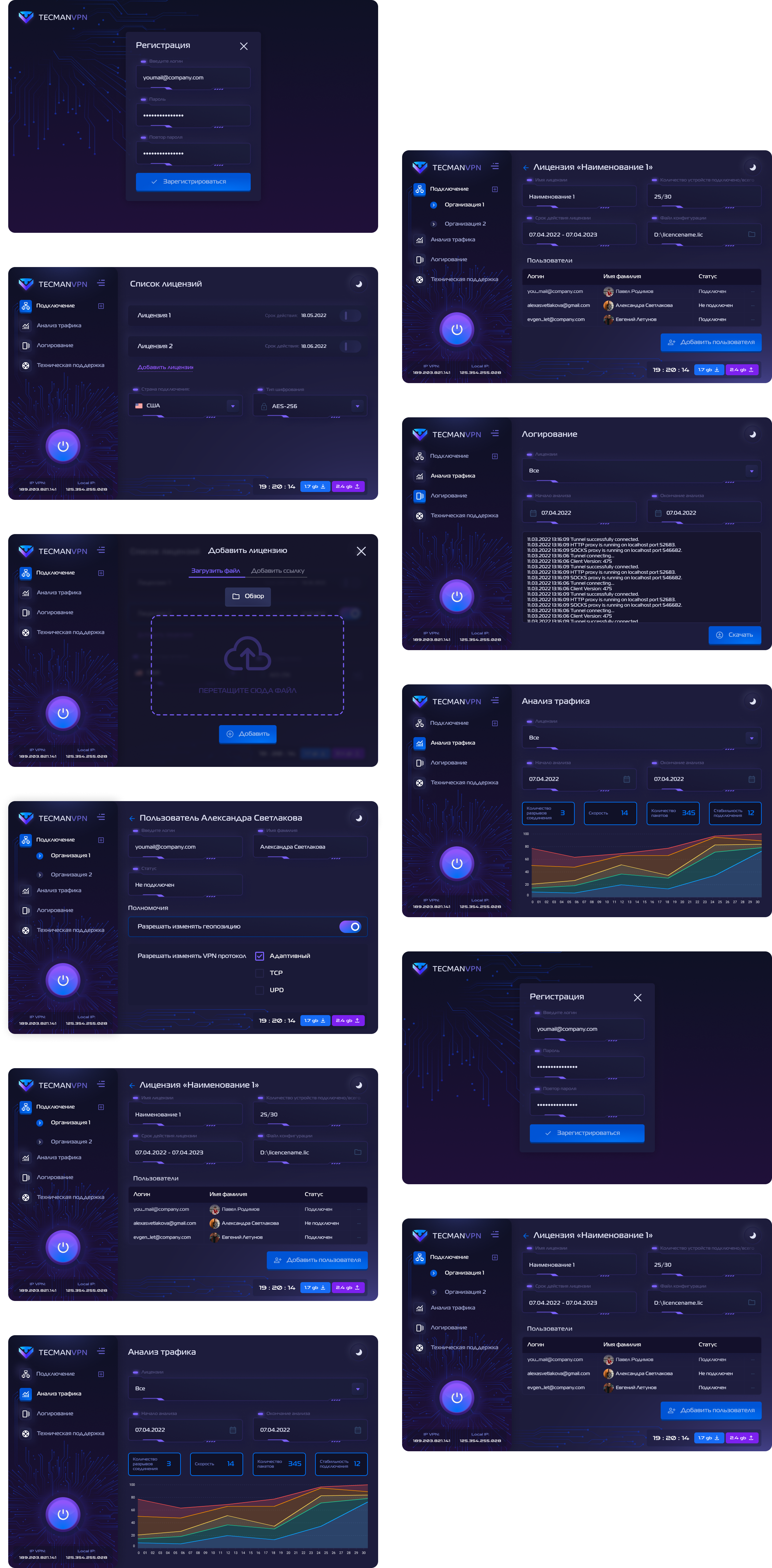 Tecman VPN — Изображение №2 — Интерфейсы, Брендинг на Dprofile