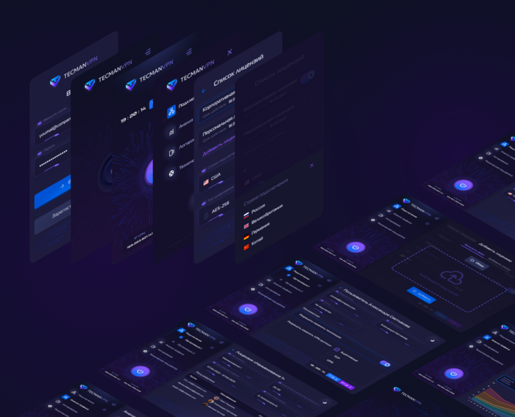 Tecman VPN — Интерфейсы, Брендинг на Dprofile