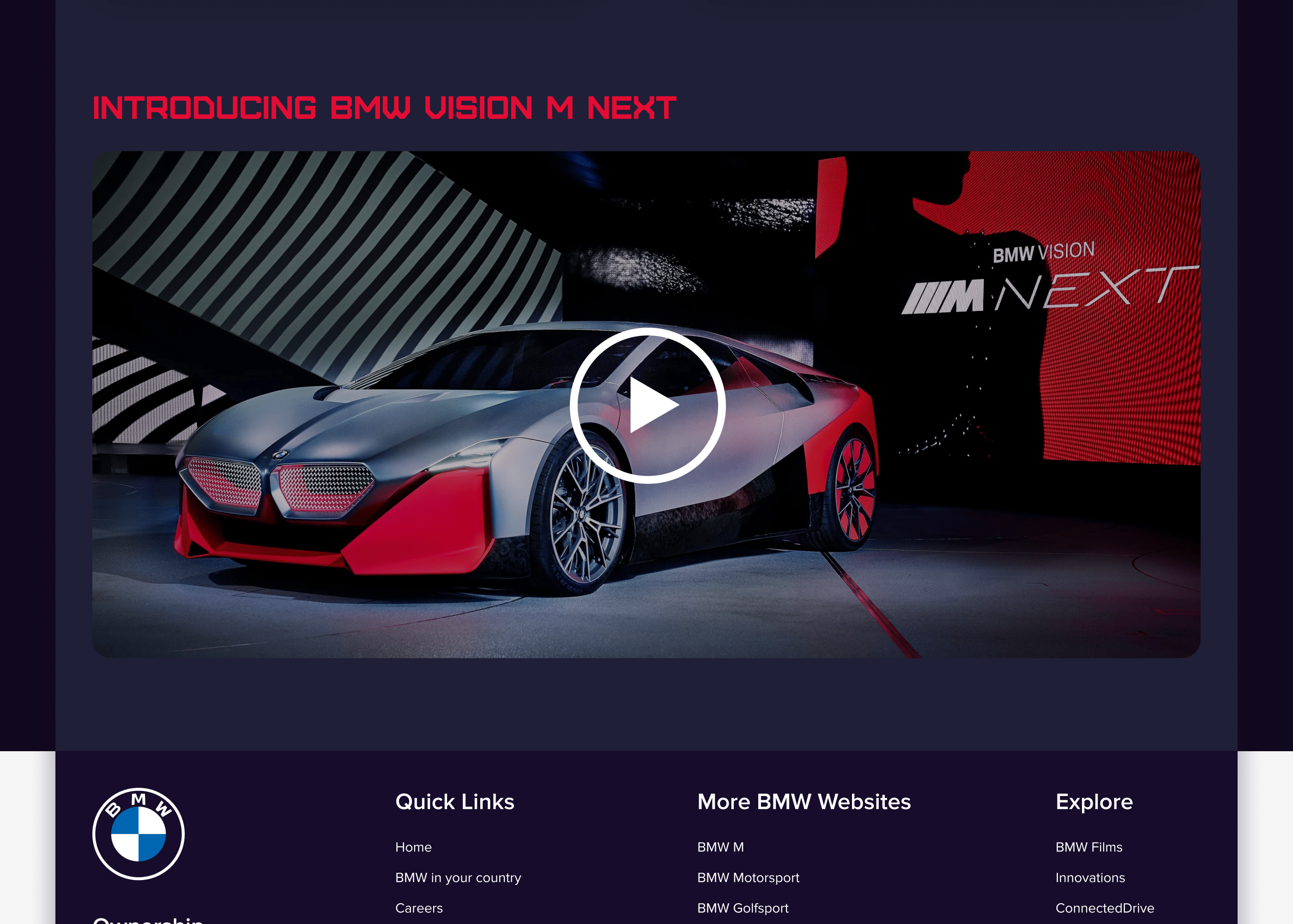BMW Vision M NEXT site concept — Изображение №6 — Интерфейсы на Dprofile
