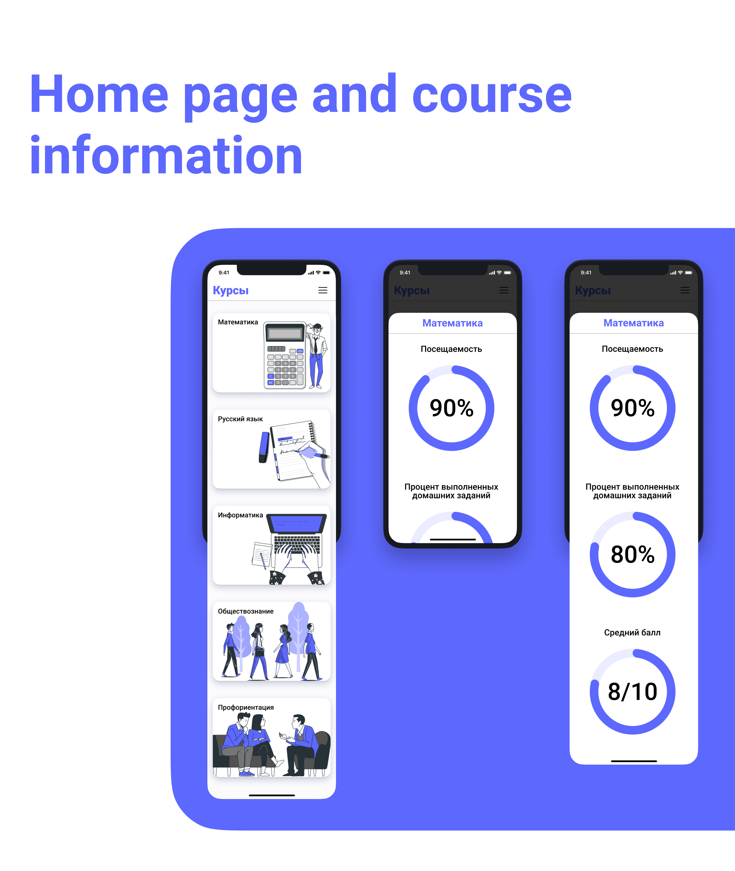 Online School app — Изображение №4 — Интерфейсы, Графика на Dprofile