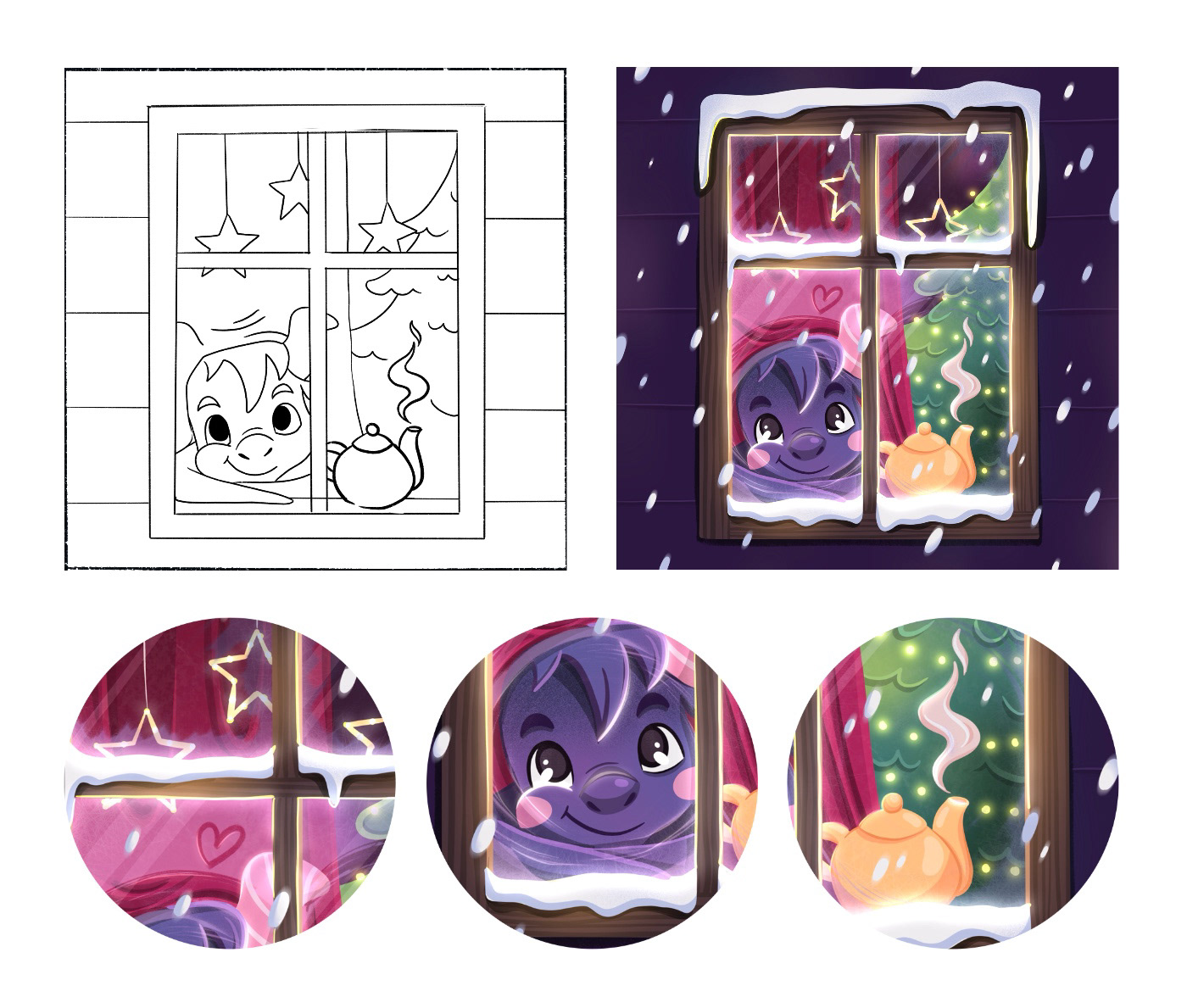 NEW YEAR DRAGON | postcards & stickers — Изображение №5 — Иллюстрация, Анимация на Dprofile