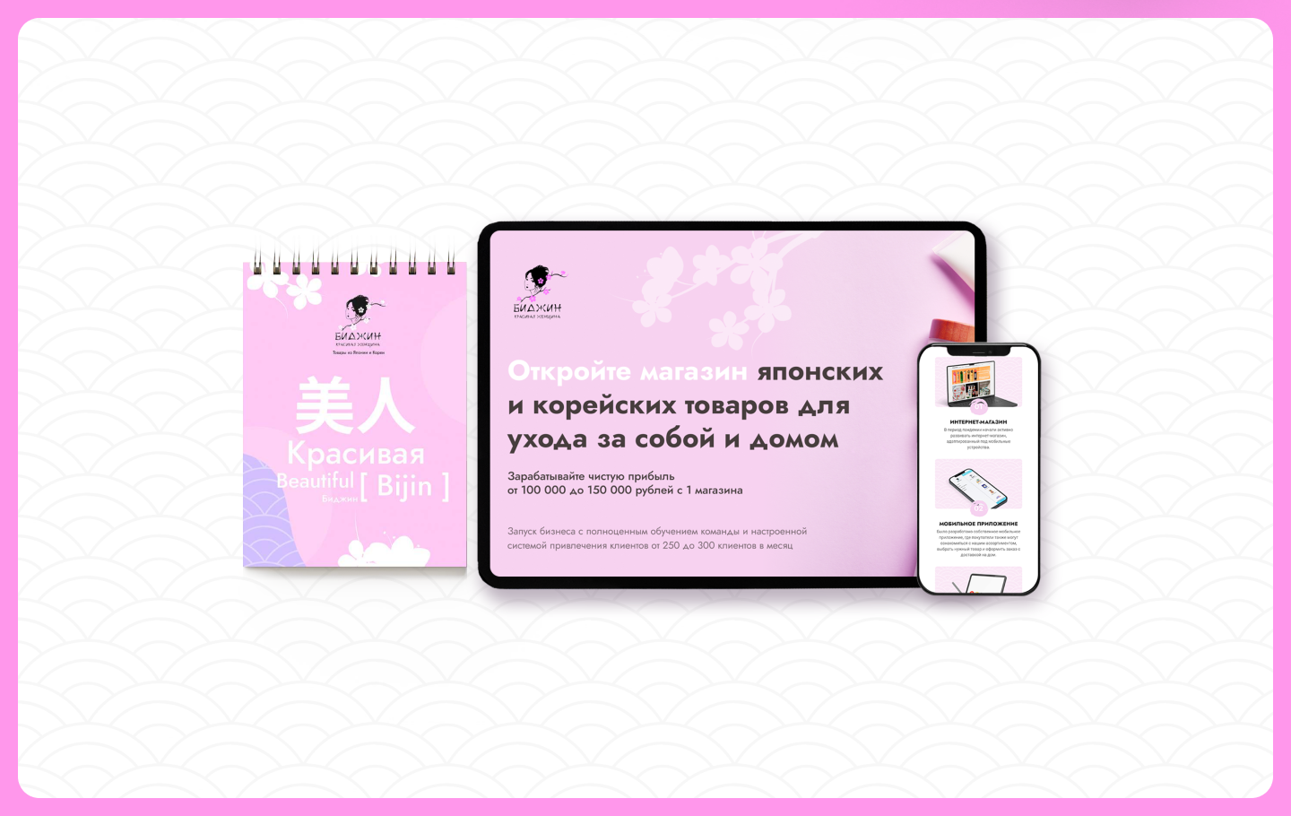 брендбук, лендинг и презентация для франшизы Биджин — Изображение №3 — Интерфейсы, Маркетинг на Dprofile