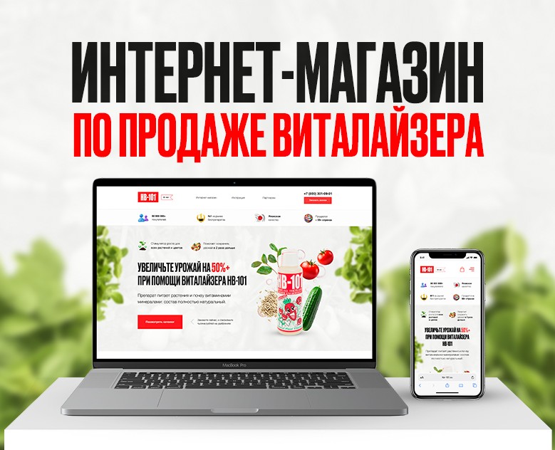 Интернет-магазин по продаже виталайзера — Интерфейсы, Маркетинг на Dprofile