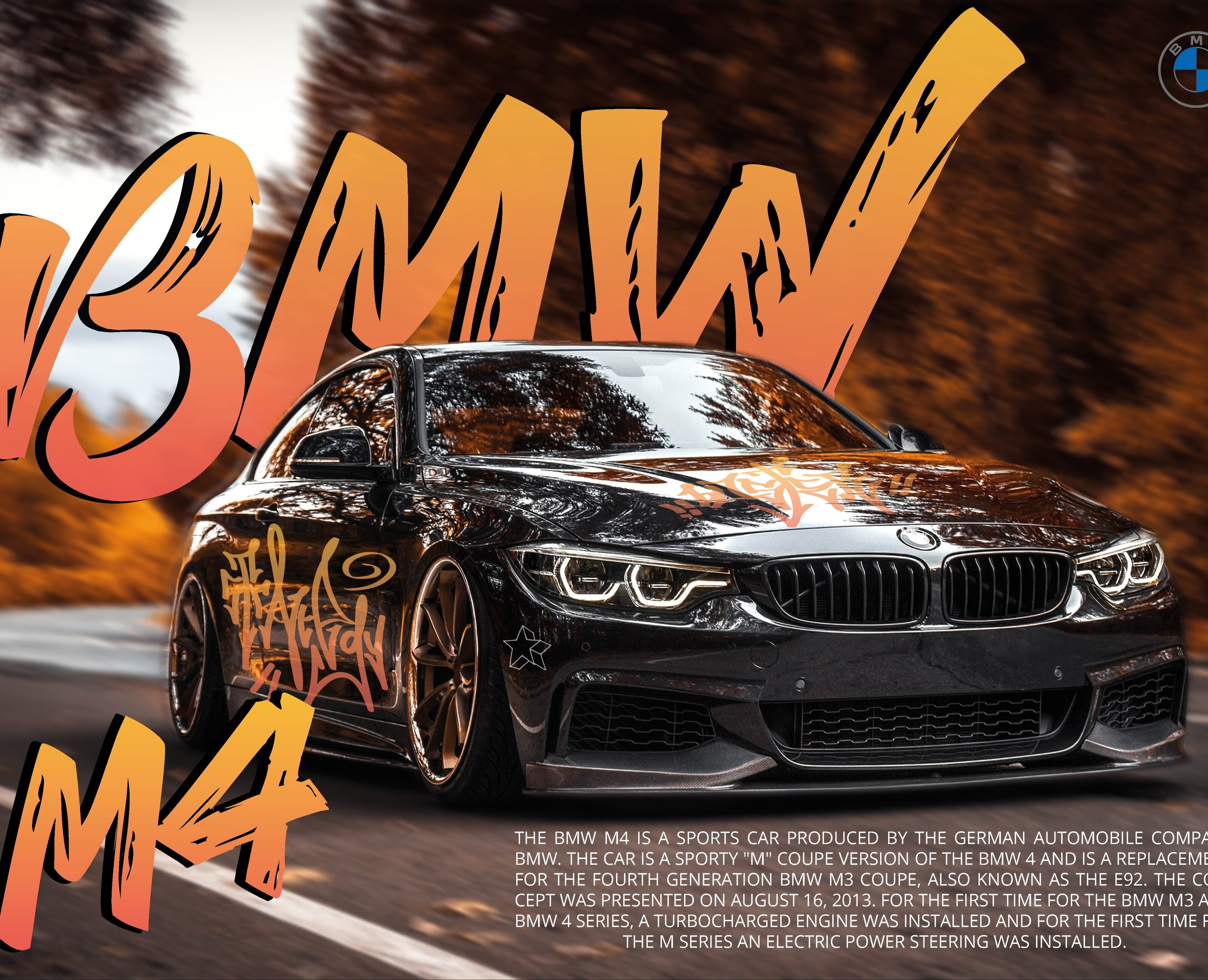 Постер BMW M4 — Графика на Dprofile