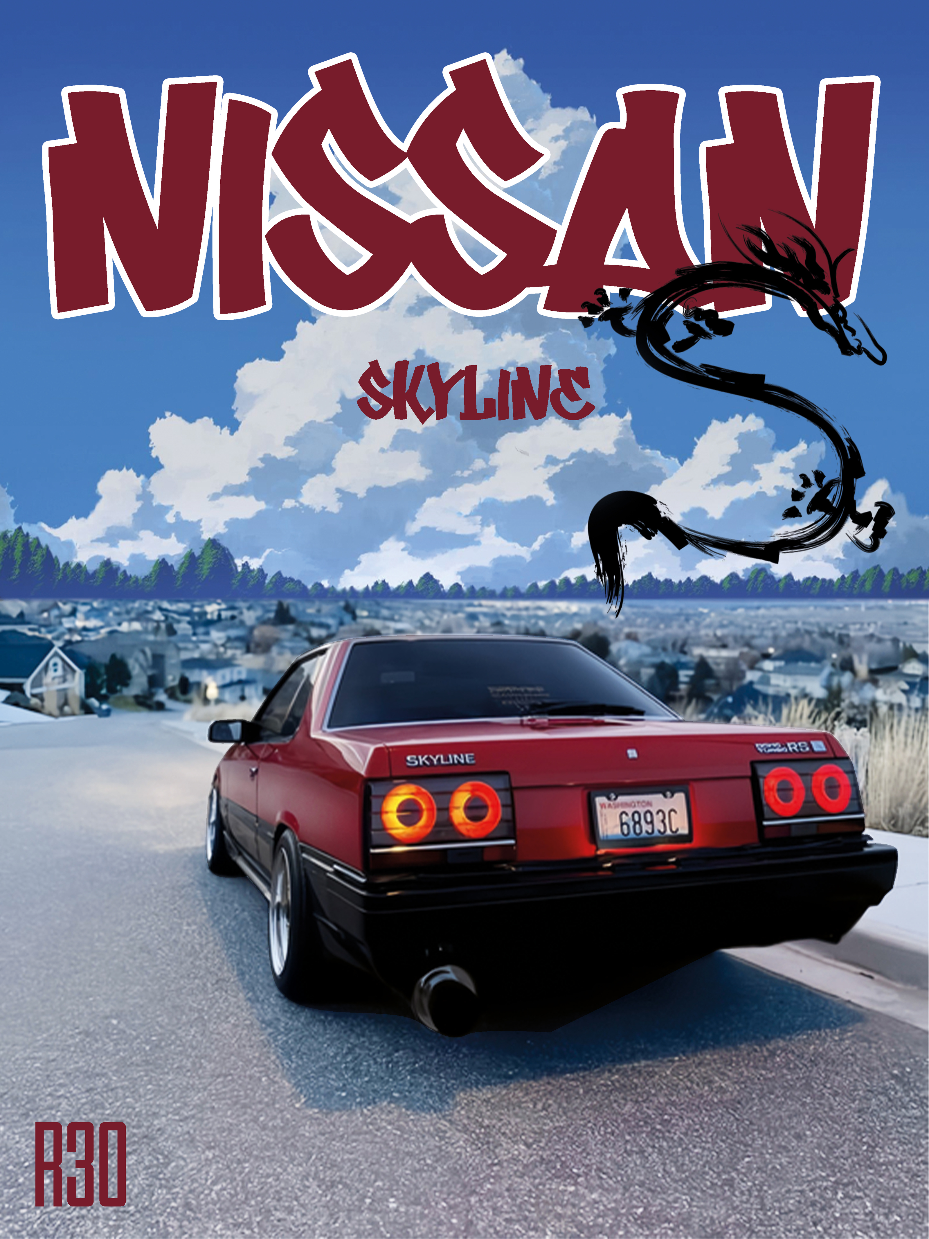 Постер Nissan skyline — Изображение №1 — Графика на Dprofile