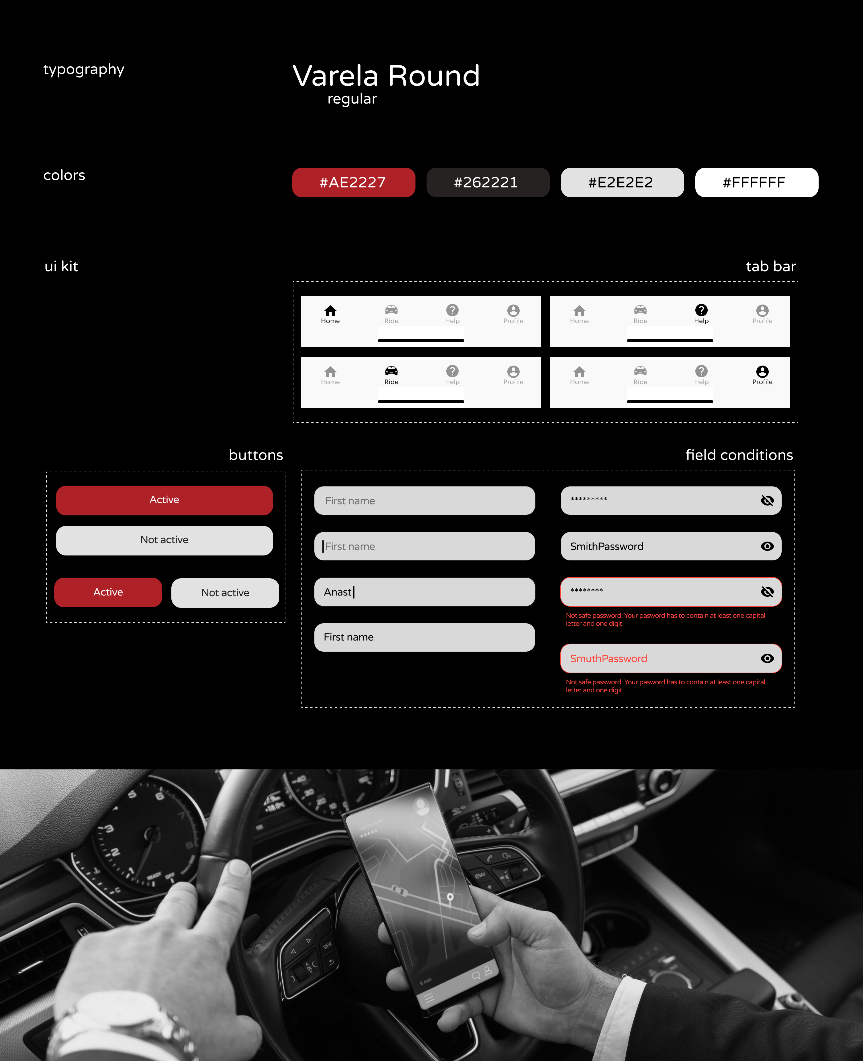 Taxi mobile app ux/ui. Приложение заказа такси — Изображение №3 — Интерфейсы на Dprofile