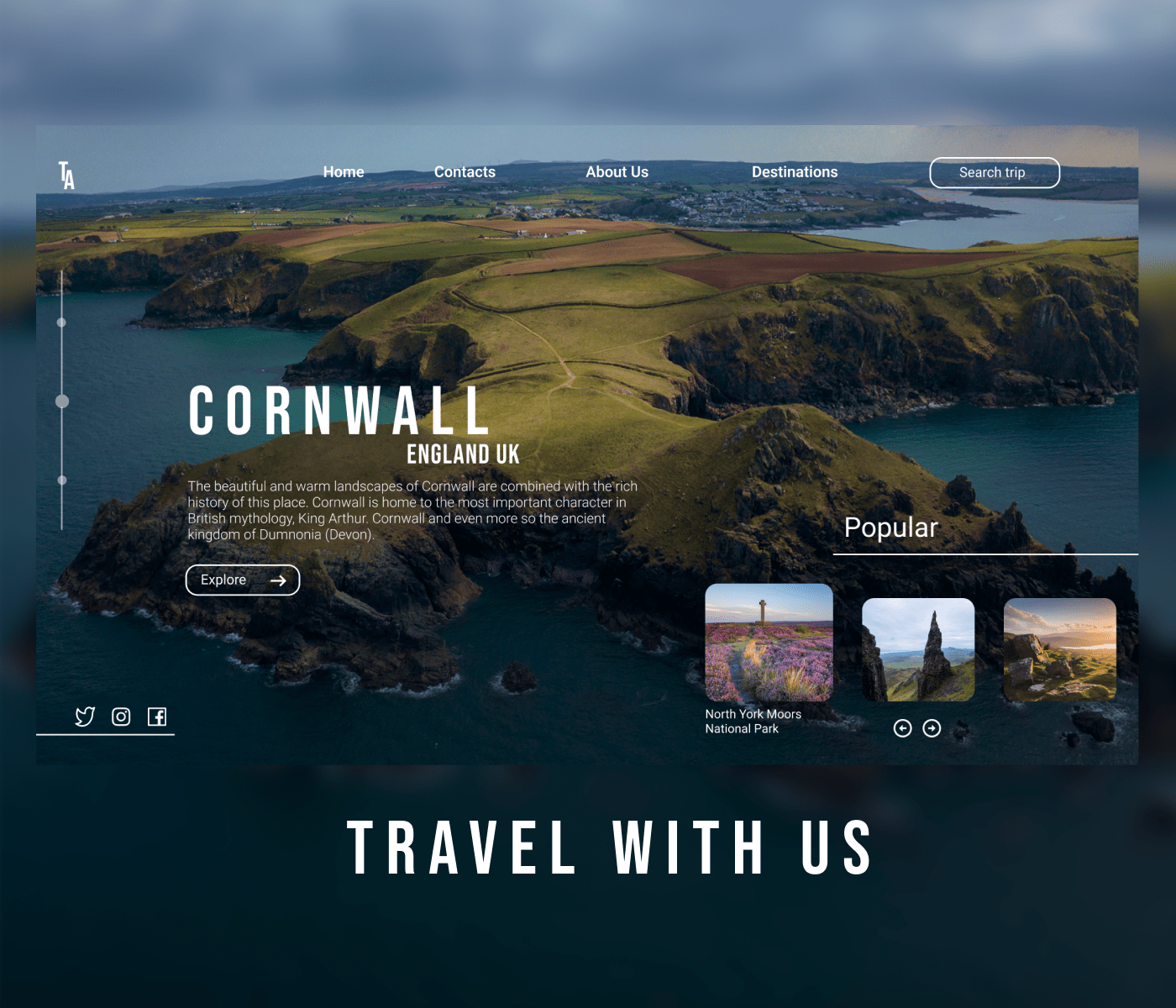Travel Web Design / Лендинг для туристической компании — Изображение №1 — Интерфейсы, Маркетинг на Dprofile